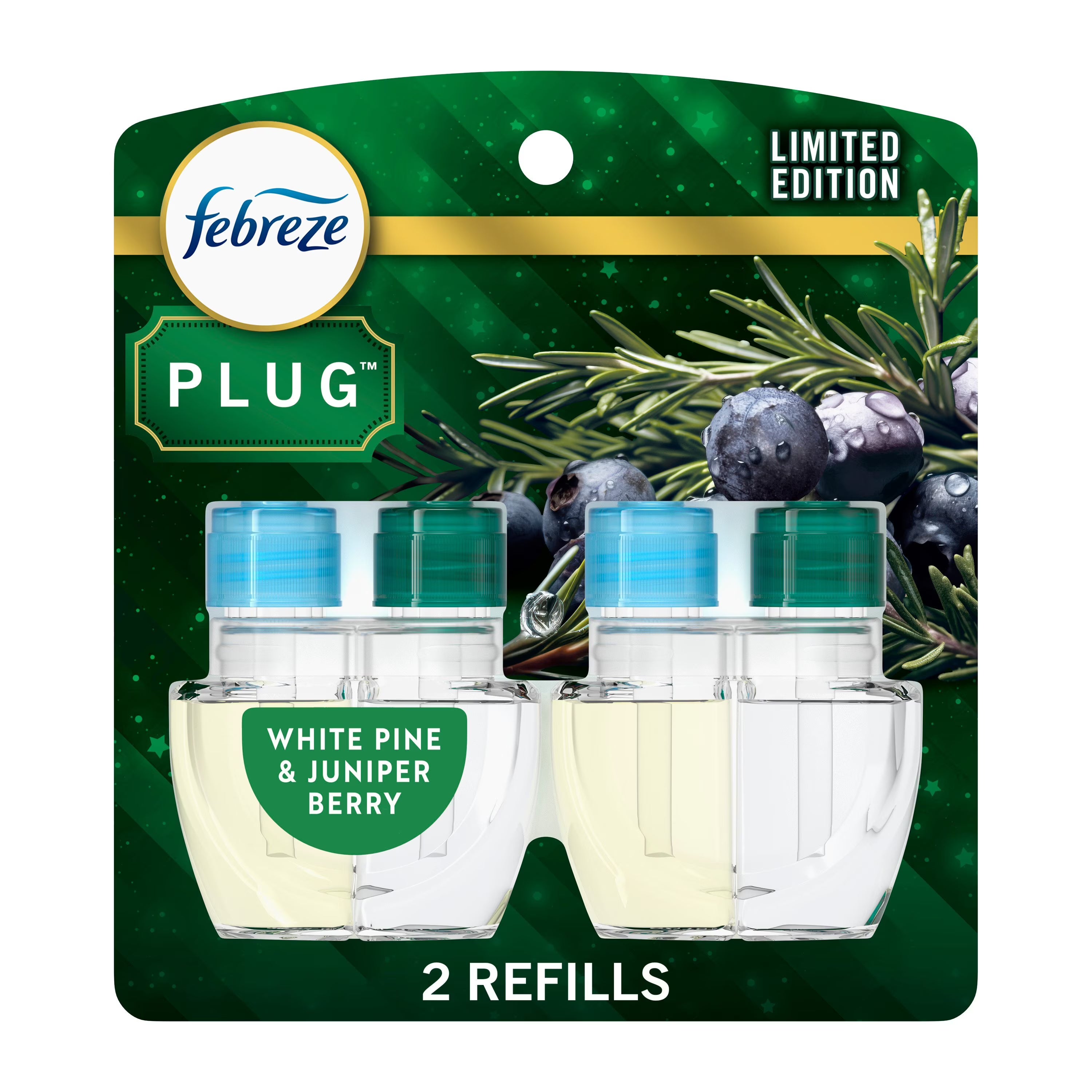 Febreze Plug In Air Freshener, Odor-Fighting Oil Refill, Pine & Berry,