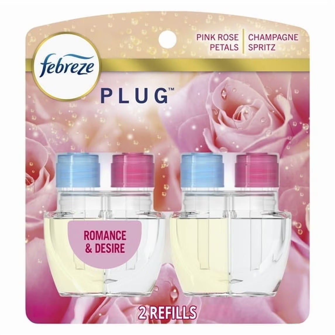 Febreze Plug In Air Freshener, Odor-Fighting Scented Oil Refill, Romance &