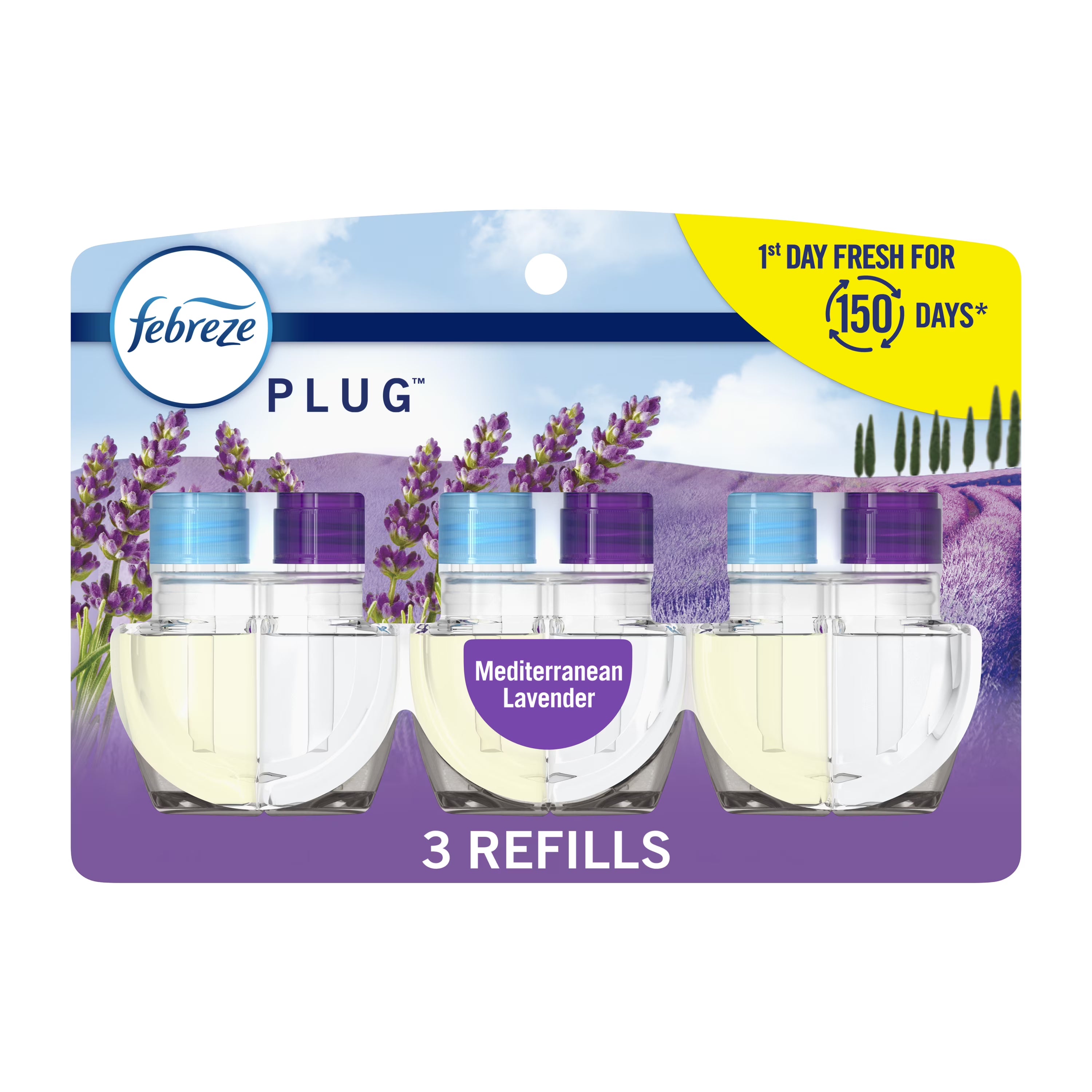 Febreze Plug In Air Freshener, Odor-Fighting Scented Oil Refill, Mediterranean