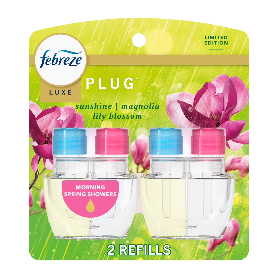 Febreze Plug In Air Freshener, Odor-Fighting Scented Oil Refill, Moring Spring