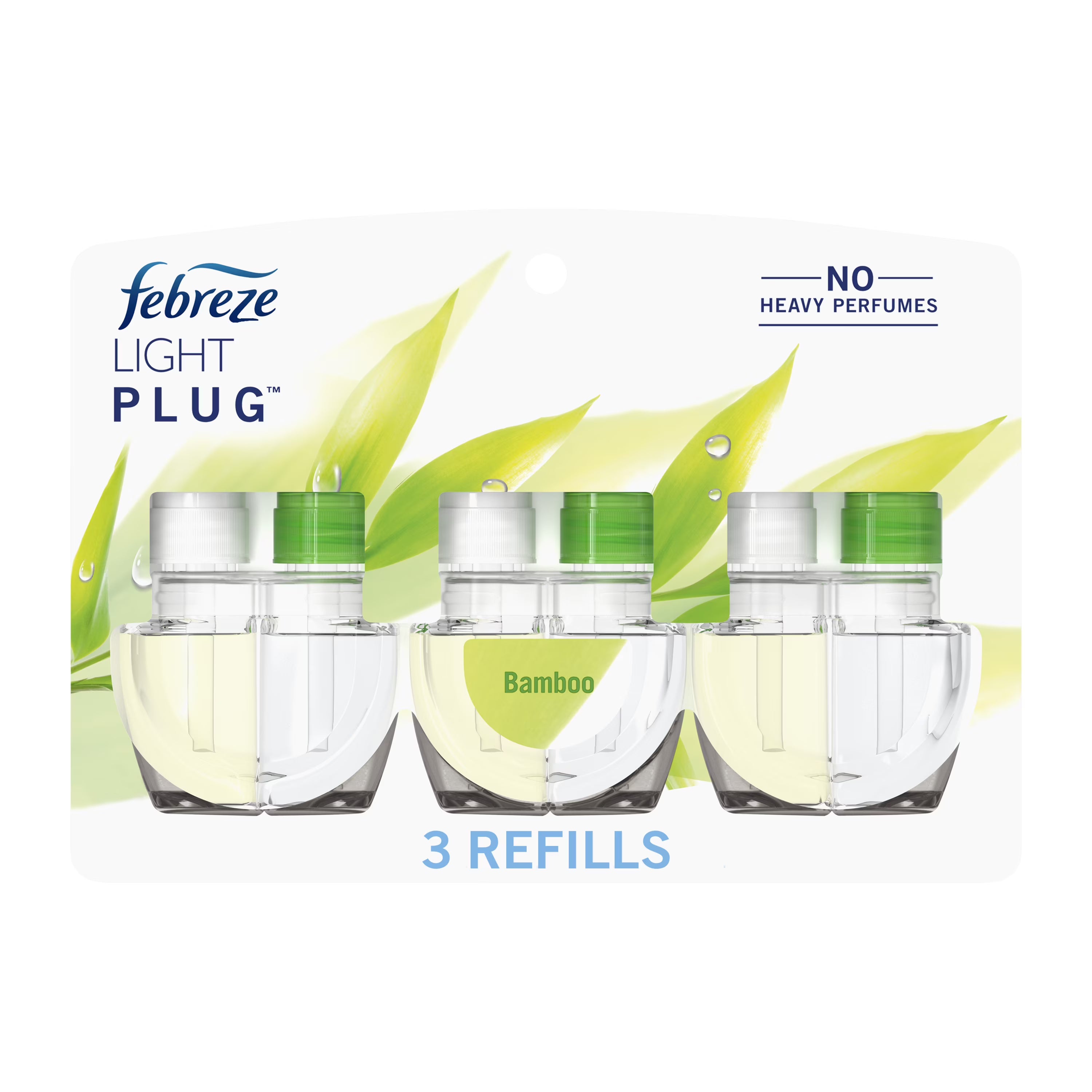 Febreze Plug In Air Freshener, Odor-Fighting Scented Oil Refill, Light Bamboo,