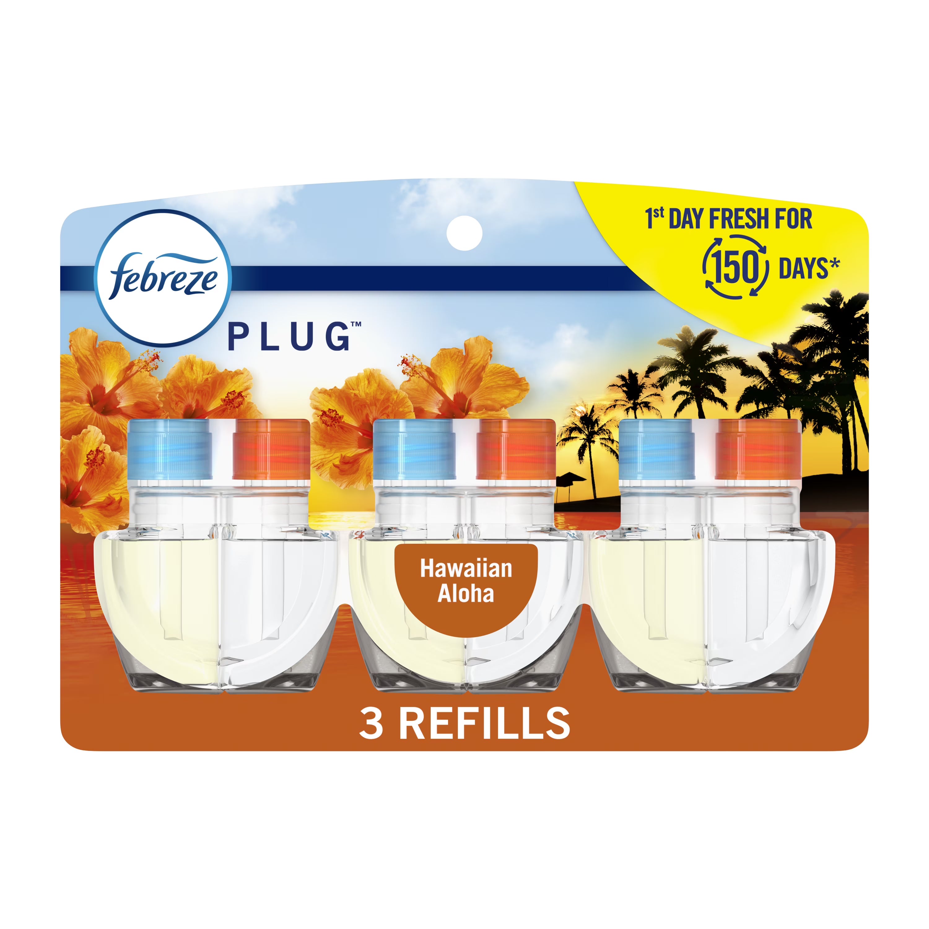 Febreze Plug In Air Freshener, Odor-Fighting Scented Oil Refill, Hawaiian