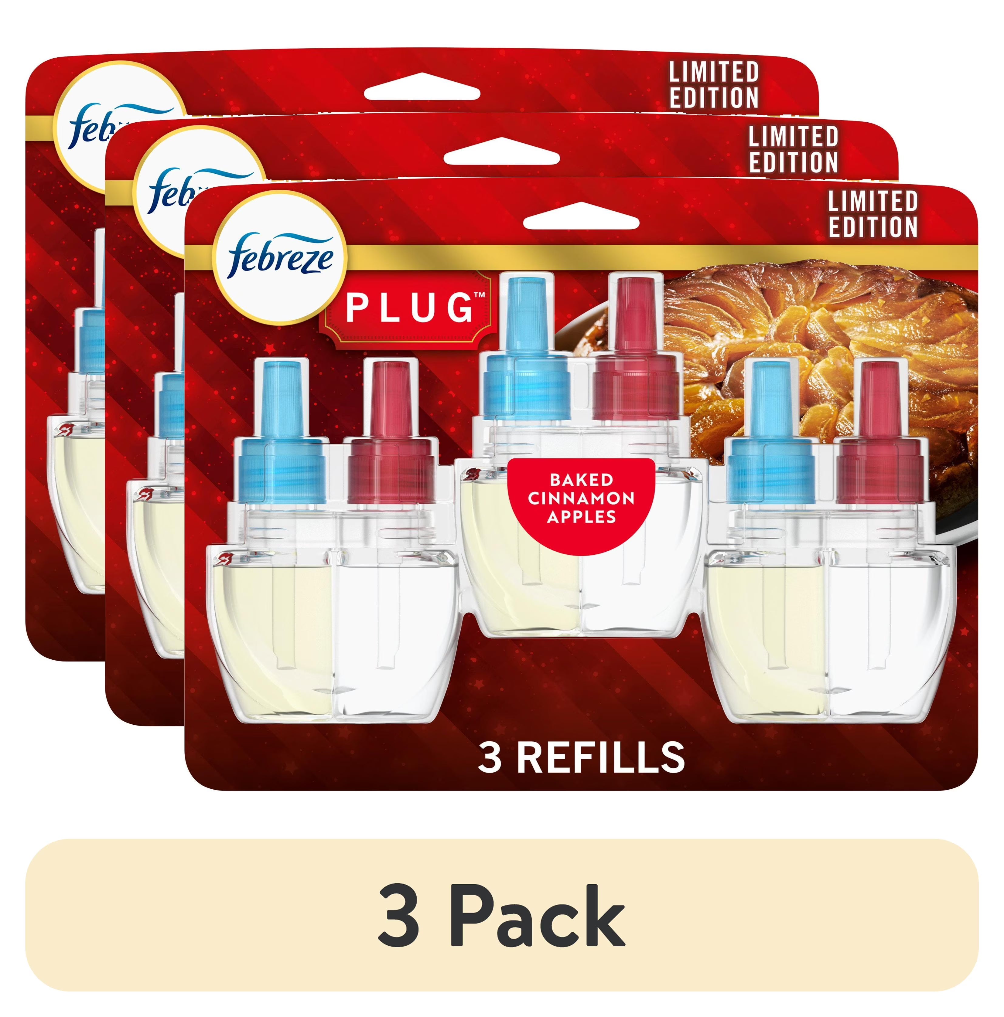 Febreze Plug In Air Freshener, Odor-Fighting Scented Oil Refill, Baked Cinnamon - View 2