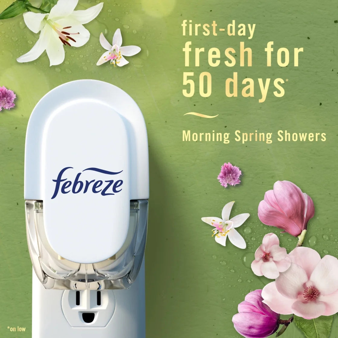 Febreze Plug In Air Freshener Scented Oil Refill Premium Spring Mix, 3 Count - View 3