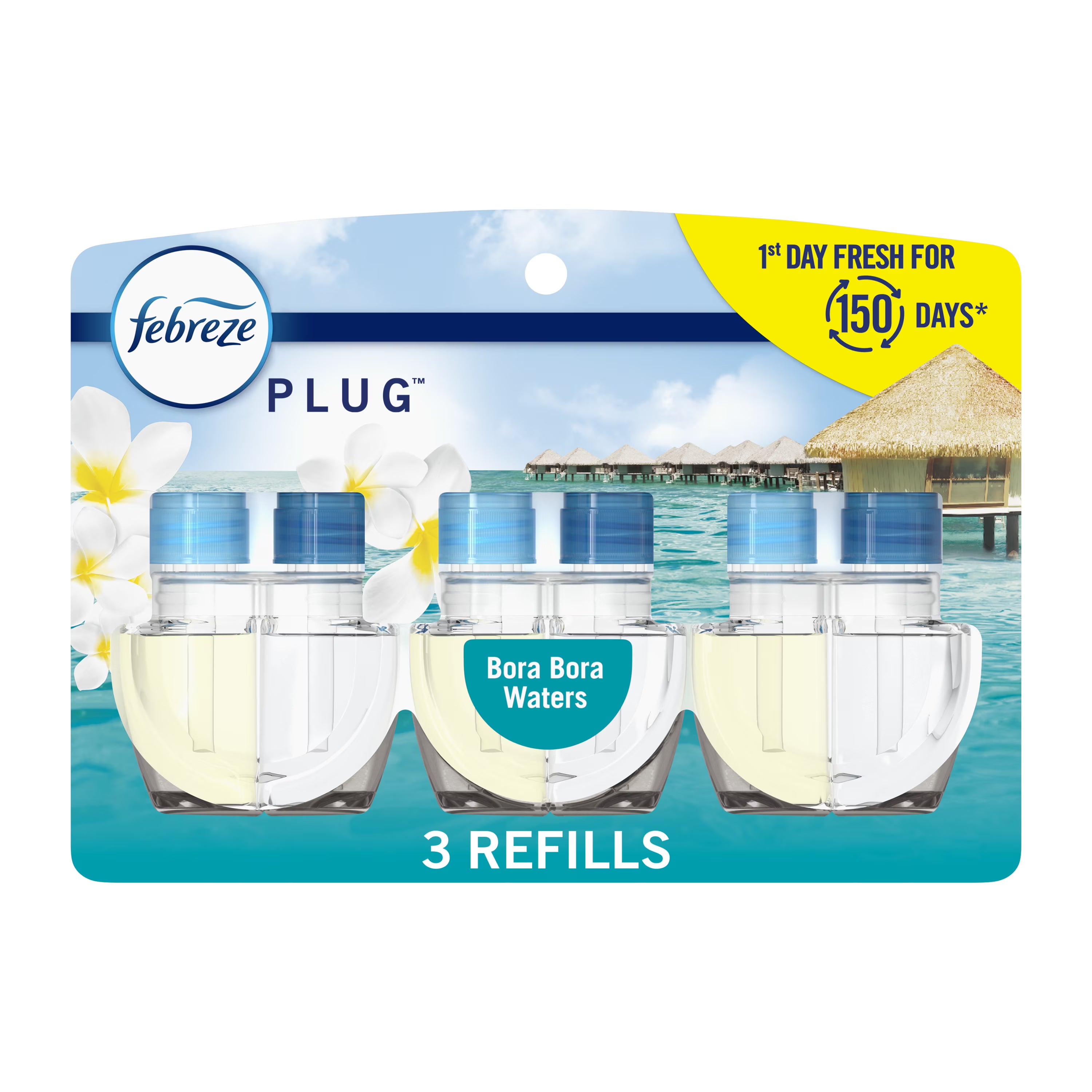Febreze Plug In Air Freshener, Odor-Fighting Scented Oil Refill, Bora Bora