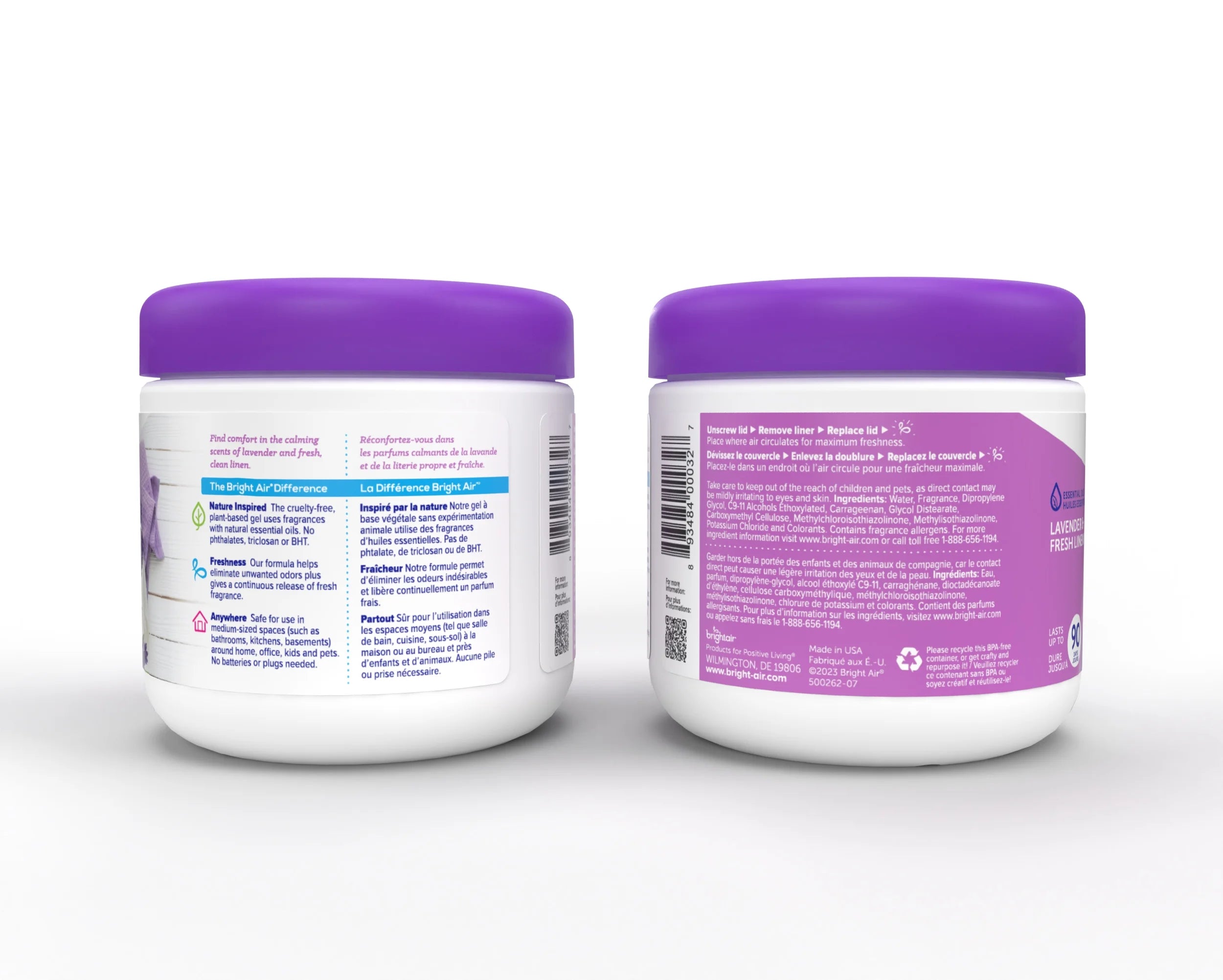 Bright Air Super Odor Eliminator Air Freshener, Lavender & Fresh Linen, 14oz, - View 4