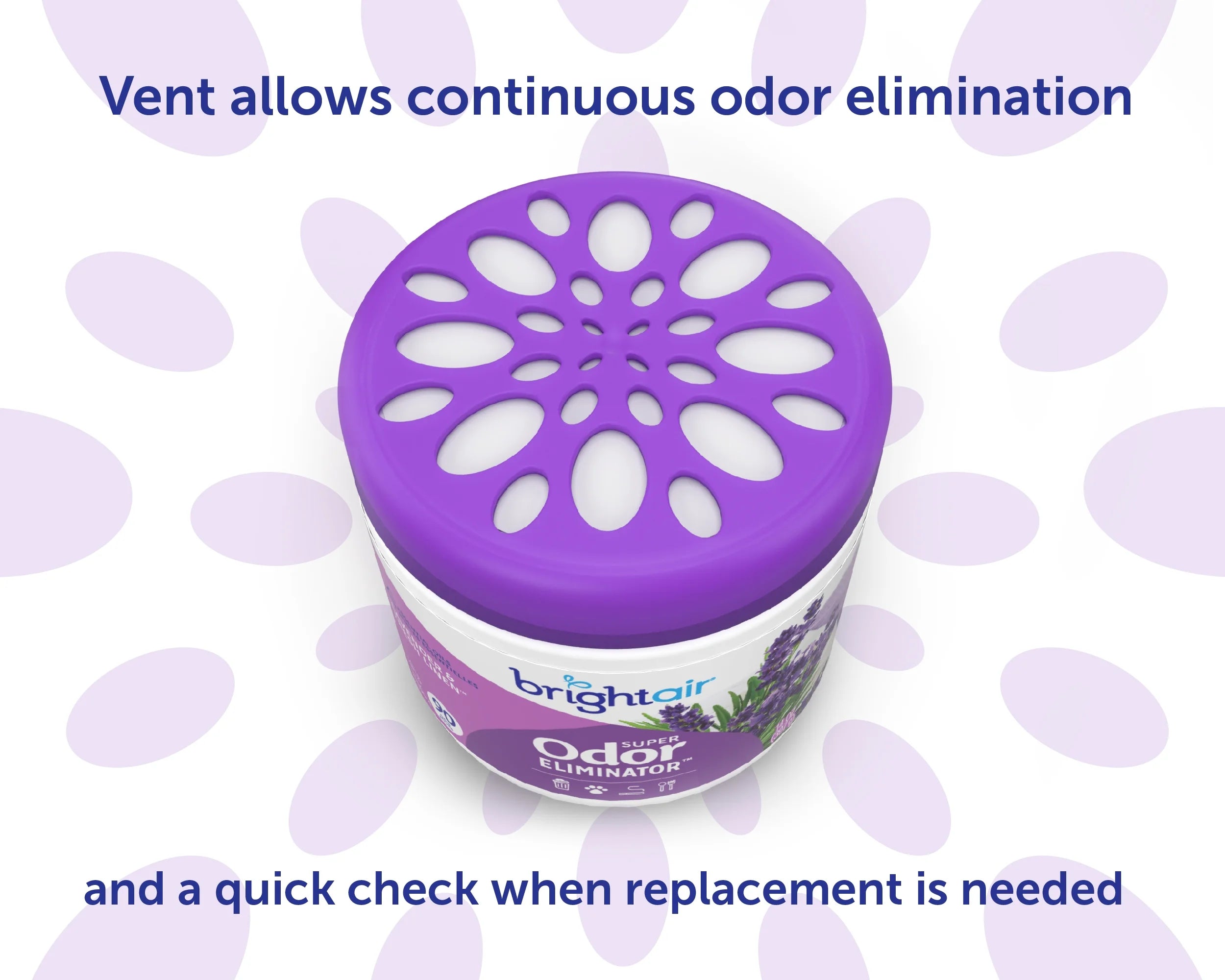 Bright Air Super Odor Eliminator Air Freshener, Lavender & Fresh Linen, 14oz, - View 6