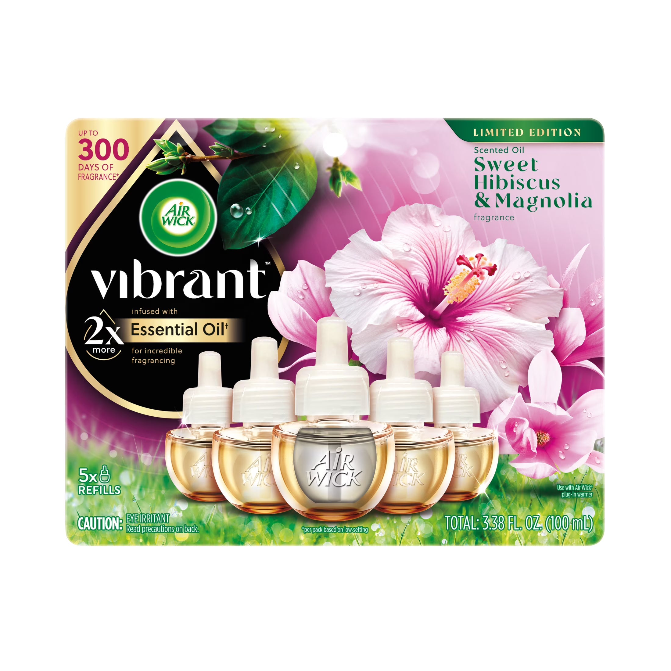 Air Wick Vibrant Plug-In Scented Oil Air Freshener Warmer Refills, Sweet