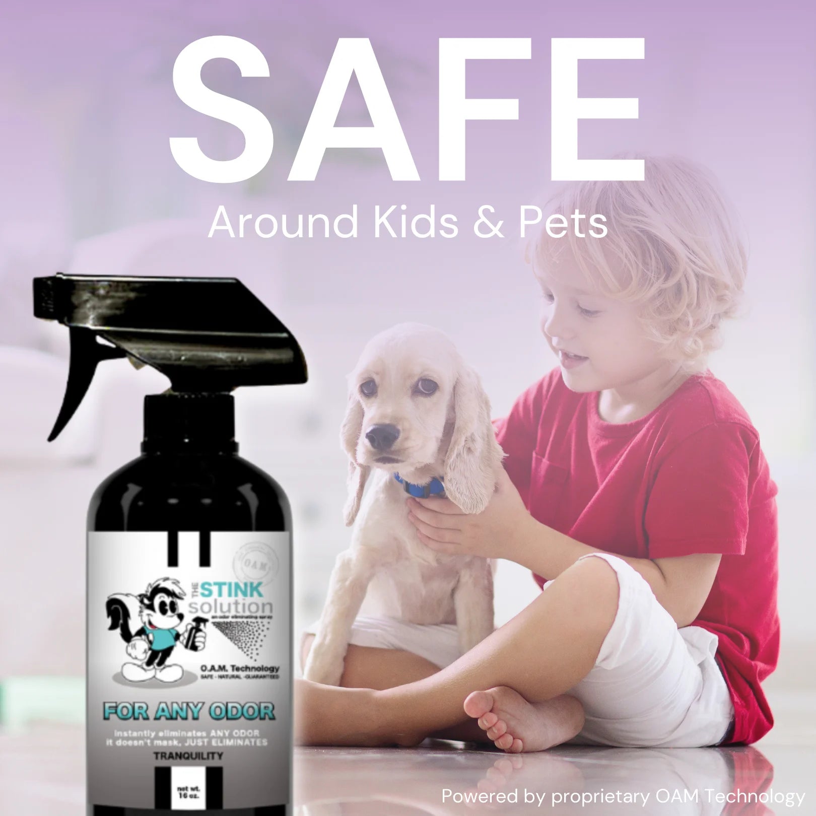 The Stink Solution For Any Odor Eliminator Spray, Tranquility, 16 oz, 1 Count - View 6
