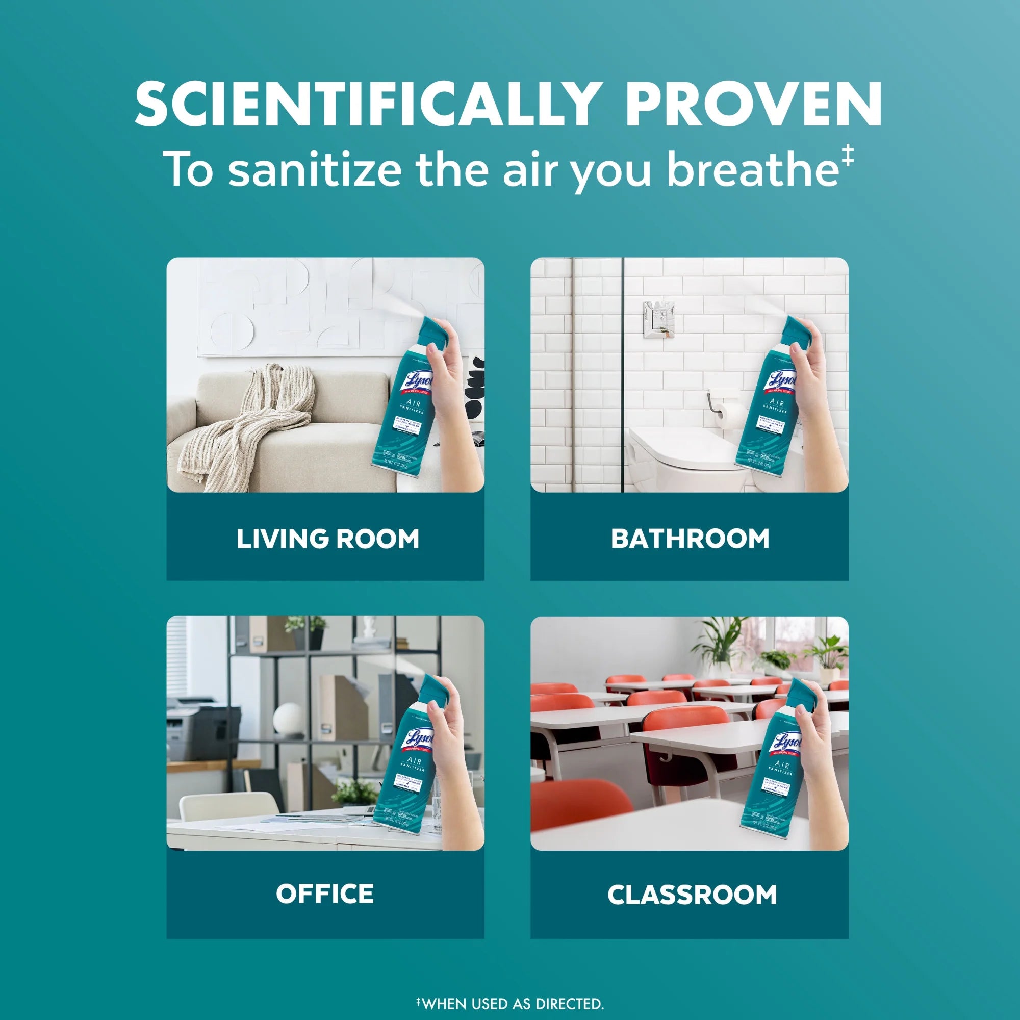 Lysol Air Sanitizer Spray, For Air Sanitization and Odor Elimination, Simple - View 3