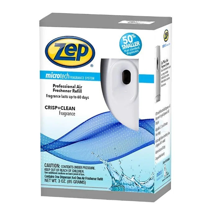 Zep Microtech Starter Kit Metered Air Freshener Dispenser and One Crisp & Clean - View 2