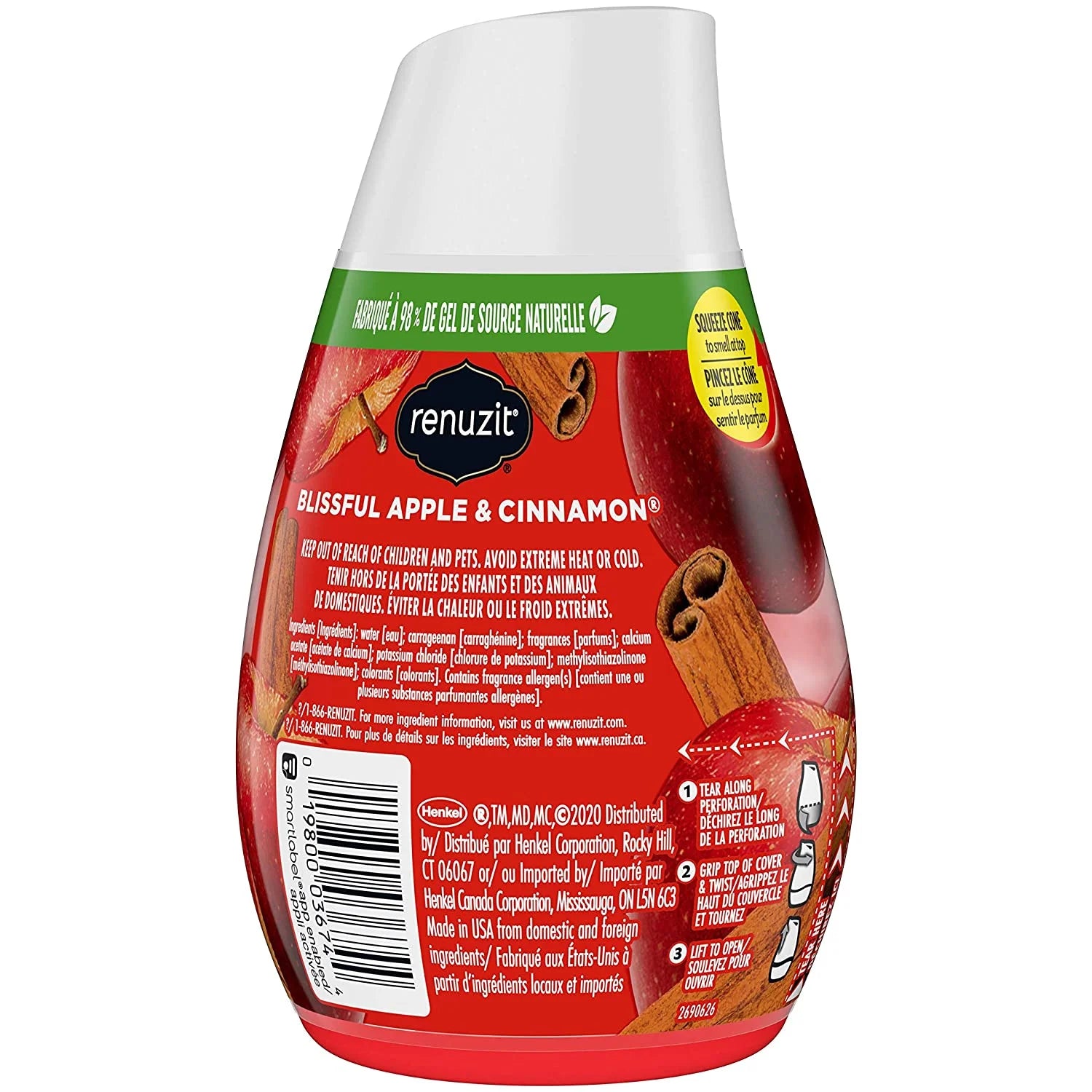 Renuzit - 1717587 Blissful Apple & Cinnamon Adjustable Gel Air Freshener, 7oz - View 3