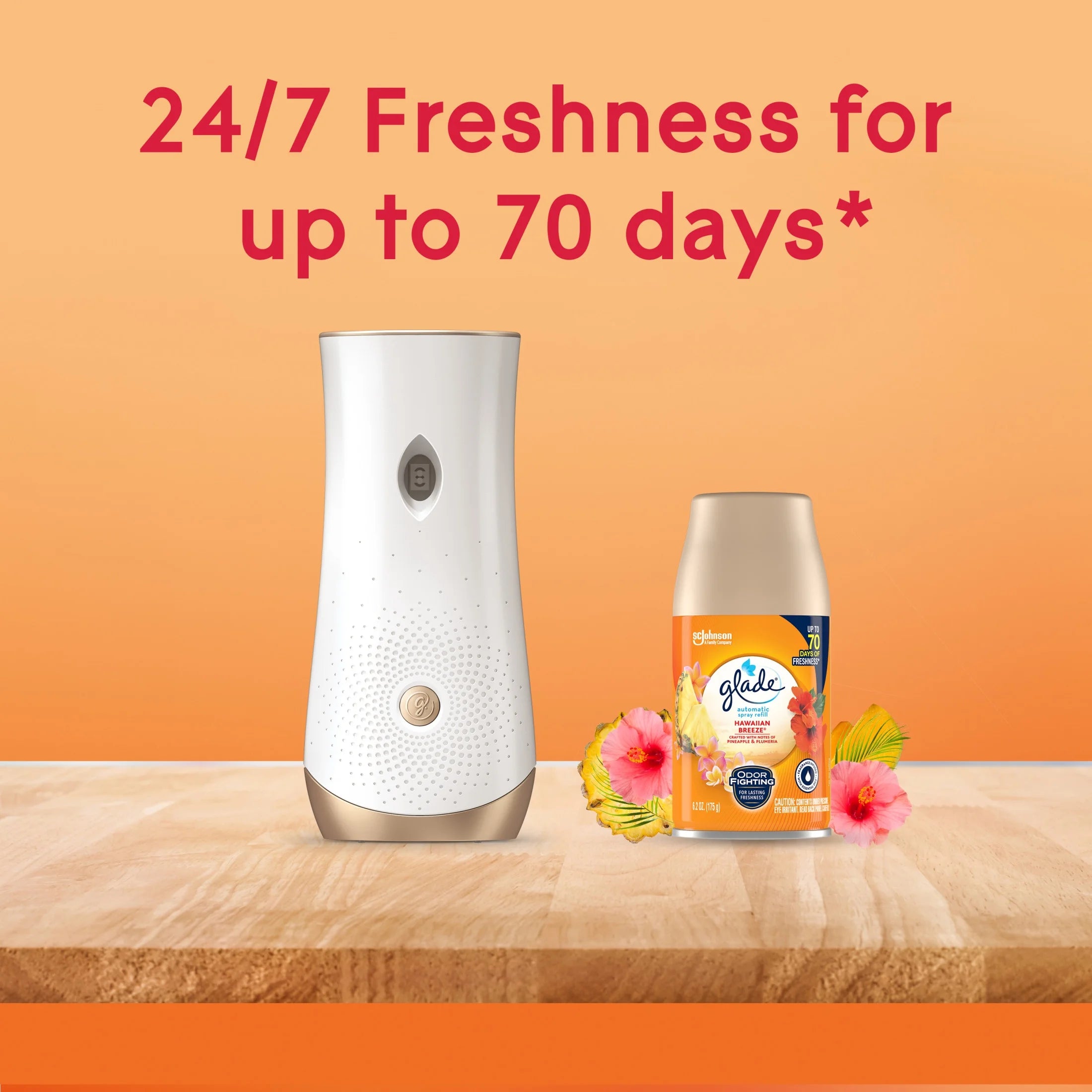 Glade Automatic Spray Refill 1 Count, Hawaiian Breeze, 6.2 oz. Total, Air - View 5