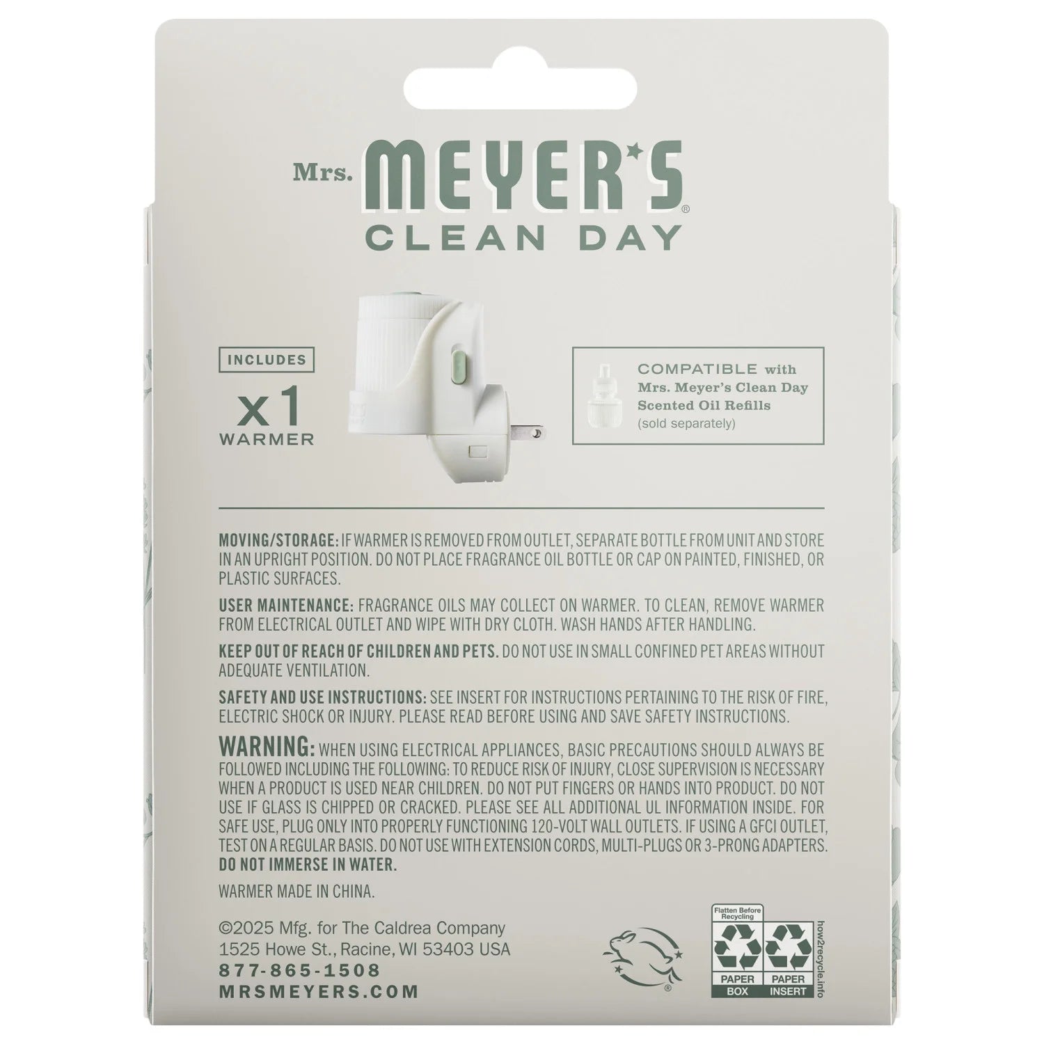 Mrs. Meyer's Clean Day Premium Scented Oil Plug-In, Diffuser & Air Freshener - View 3