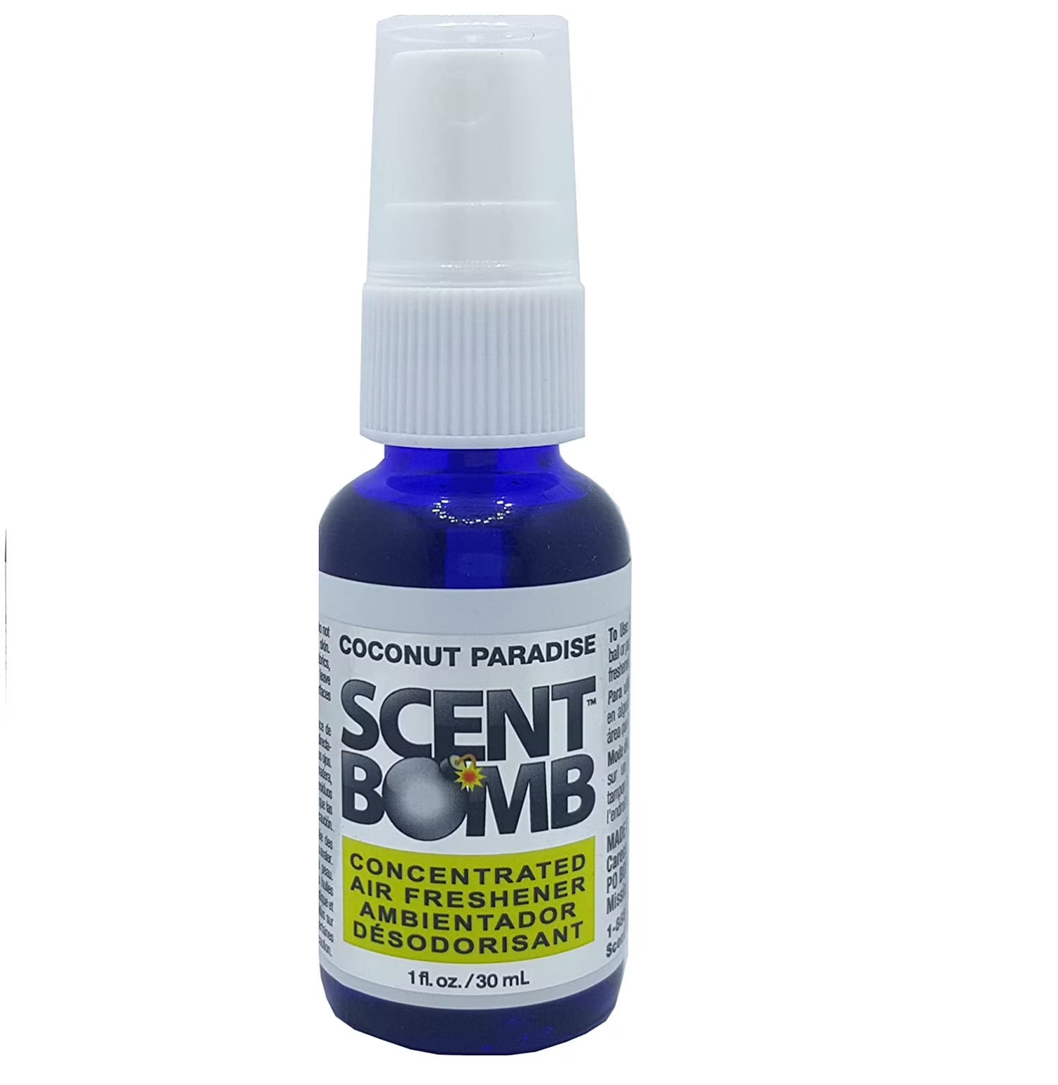 Scent Bomb Coconut Paradise Air Freshener Spray, 1 fl.oz., 4 Count Pack