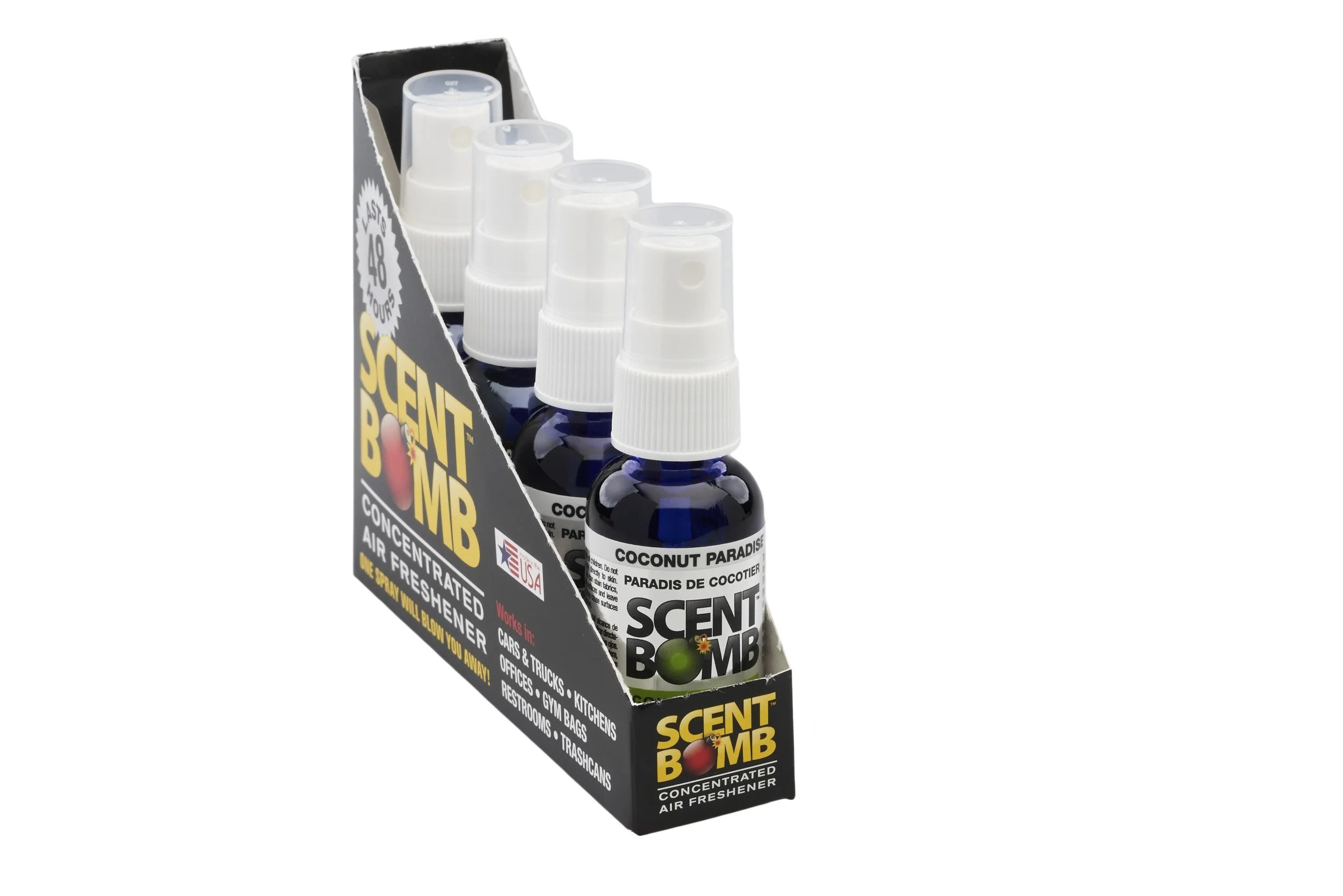 Scent Bomb Coconut Paradise Air Freshener Spray, 1 fl.oz., 4 Count Pack - View 2