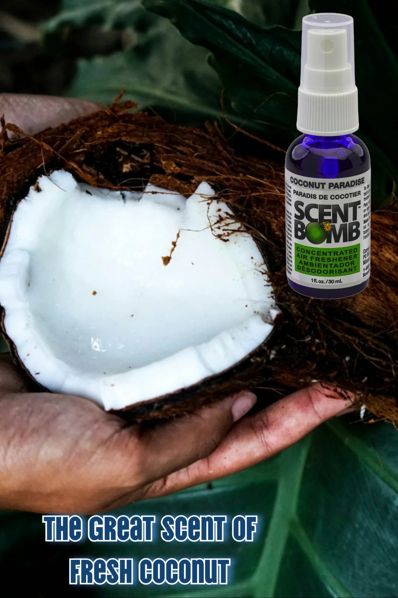 Scent Bomb Coconut Paradise Air Freshener Spray, 1 fl.oz., 4 Count Pack - View 3