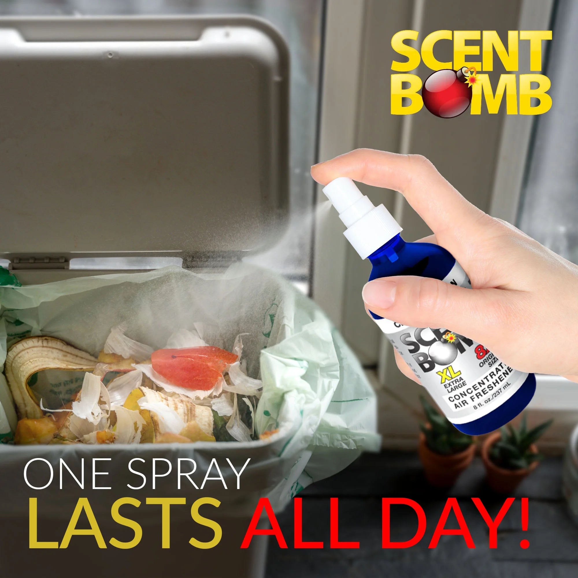 Scent Bomb Clean Cotton Air Freshener 8 oz Spray, Long-Lasting Odor Eliminator - View 2