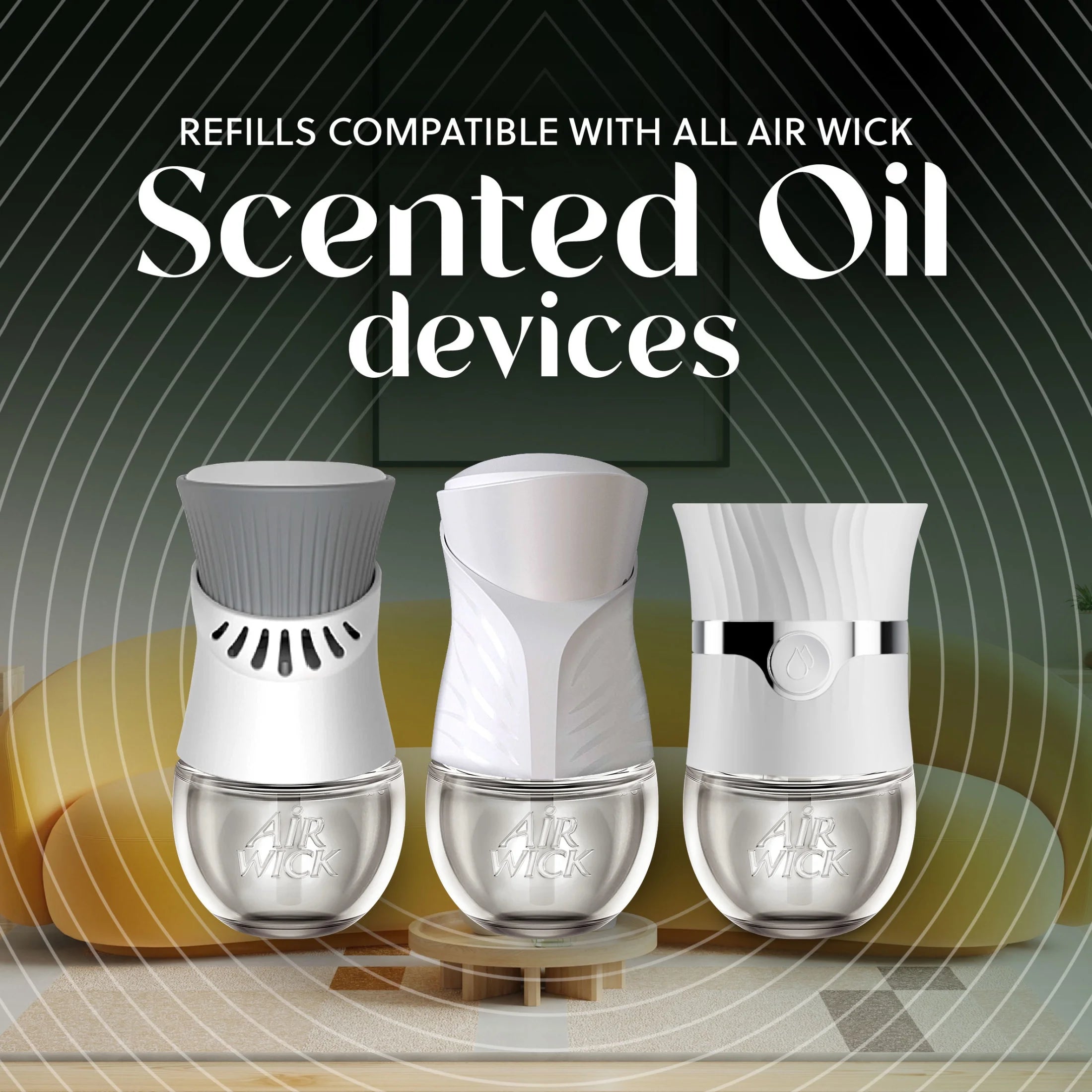 Air Wick Vibrant Plug-In Scented Oil Air Freshener Warmer Refills, White - View 3