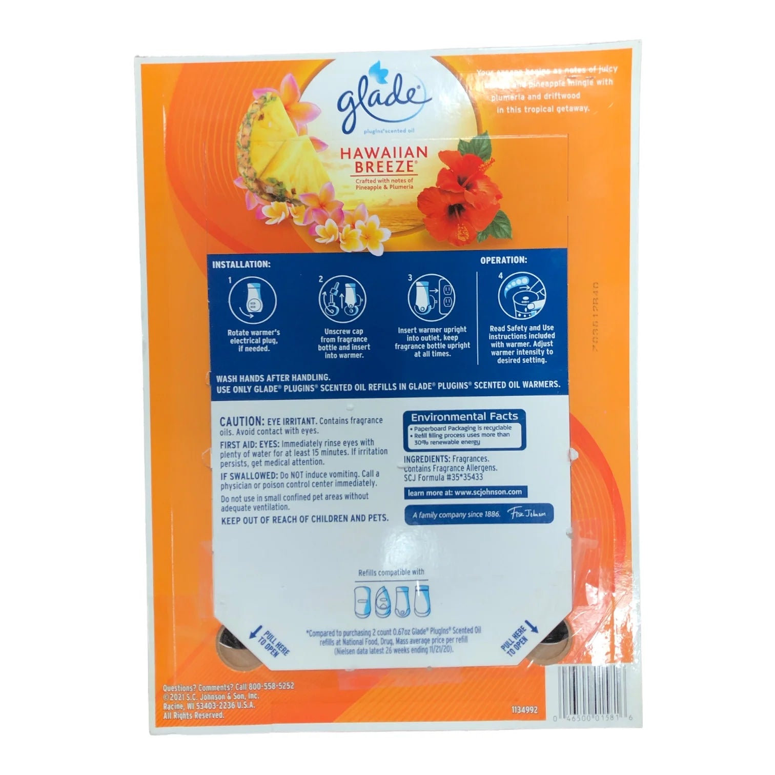 Glade Hawaiin Limited Edition PlugIns Scented Oils Refills 9ct. - View 2
