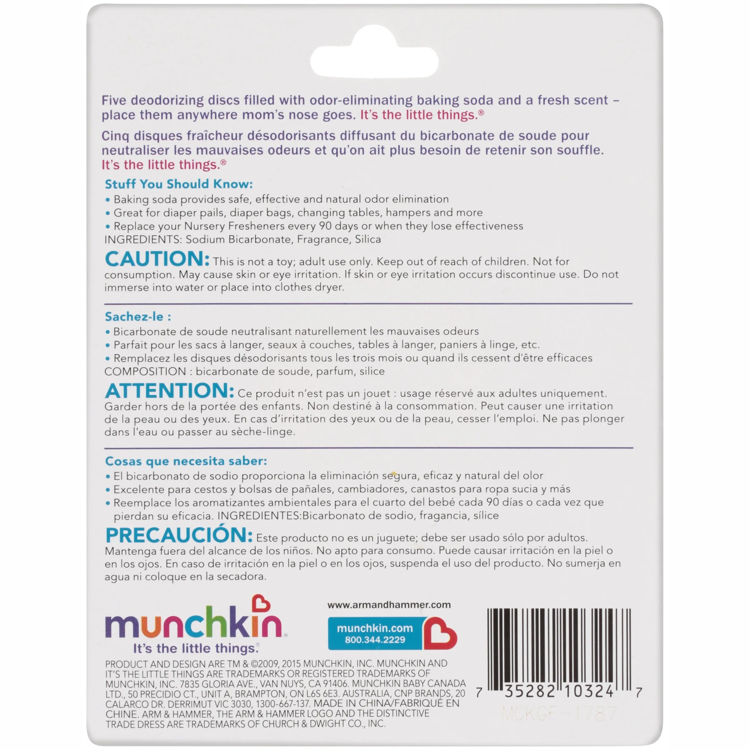 Munchkin Arm and Hammer Nursery Fresheners , 5 Count - View 4