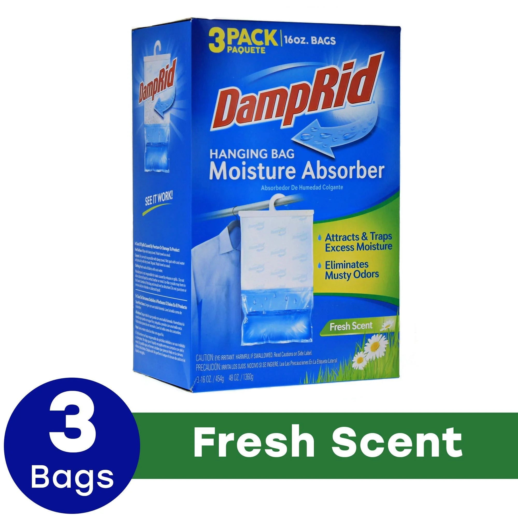 damprid hanging bag, fresh scent 16-ounce, 3-pack - View 3
