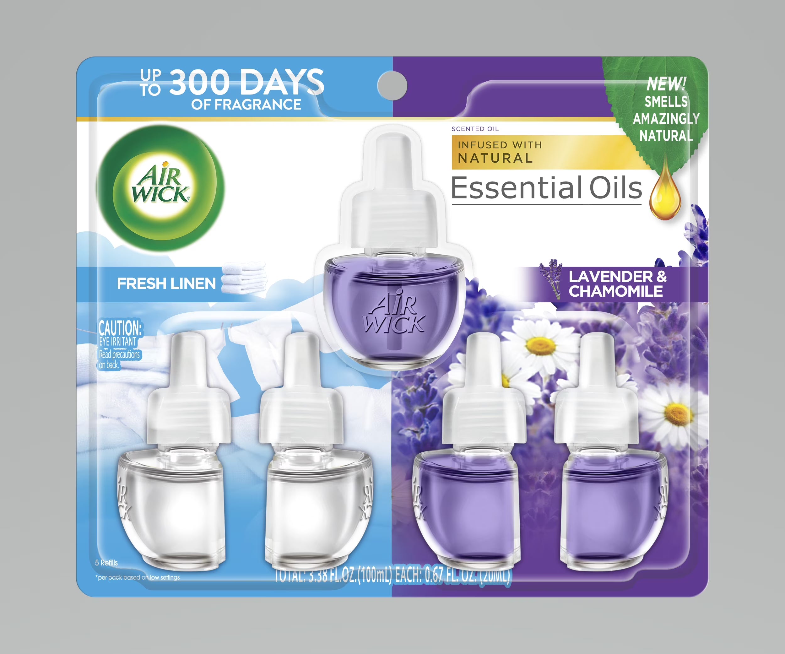Air Wick Plug-In Scented Oil Air Freshener Warmer Refills, Fresh Linen and