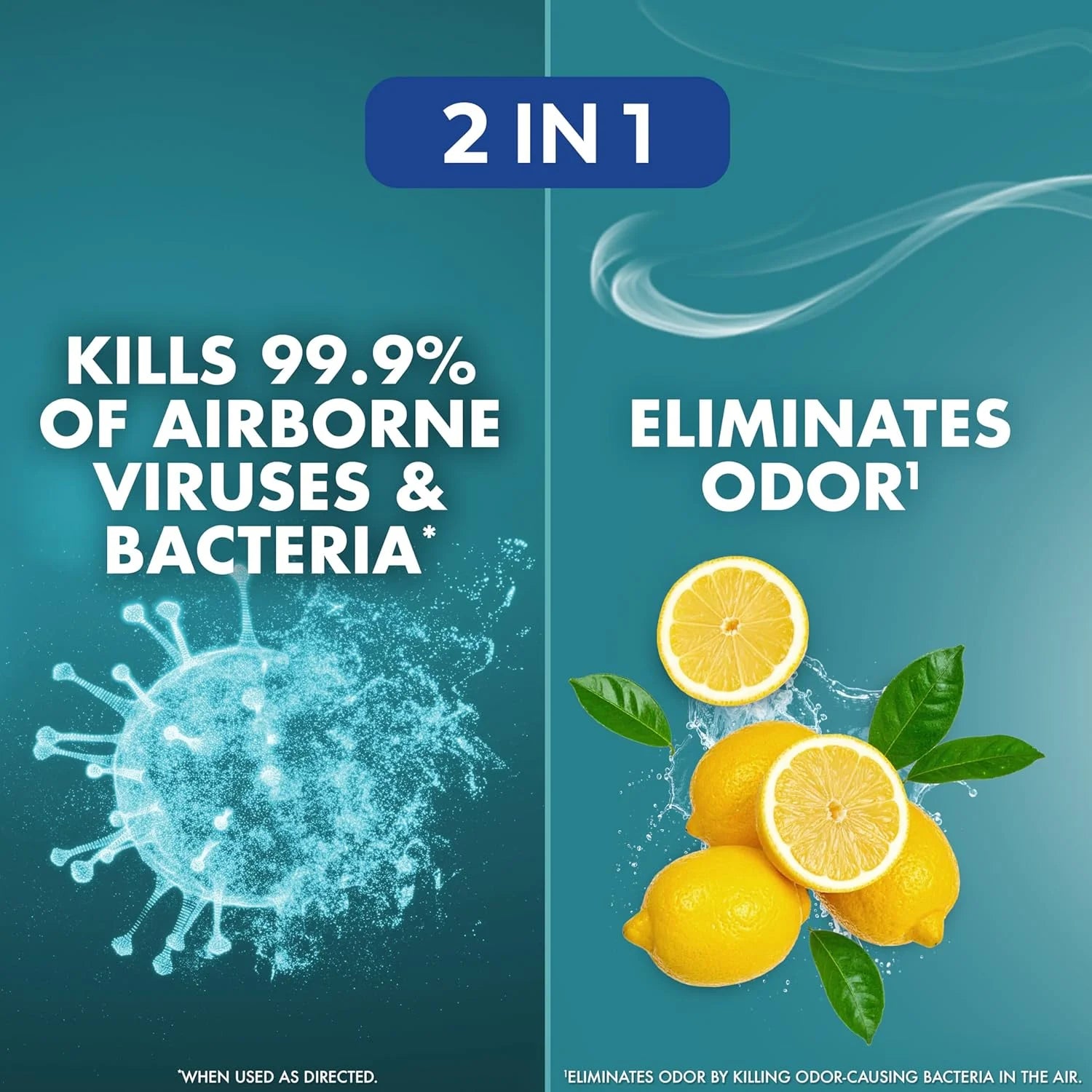 Lysol Air Sanitizer Spray + Odor Eliminator for Home & Office, Sanitizing Air - View 3
