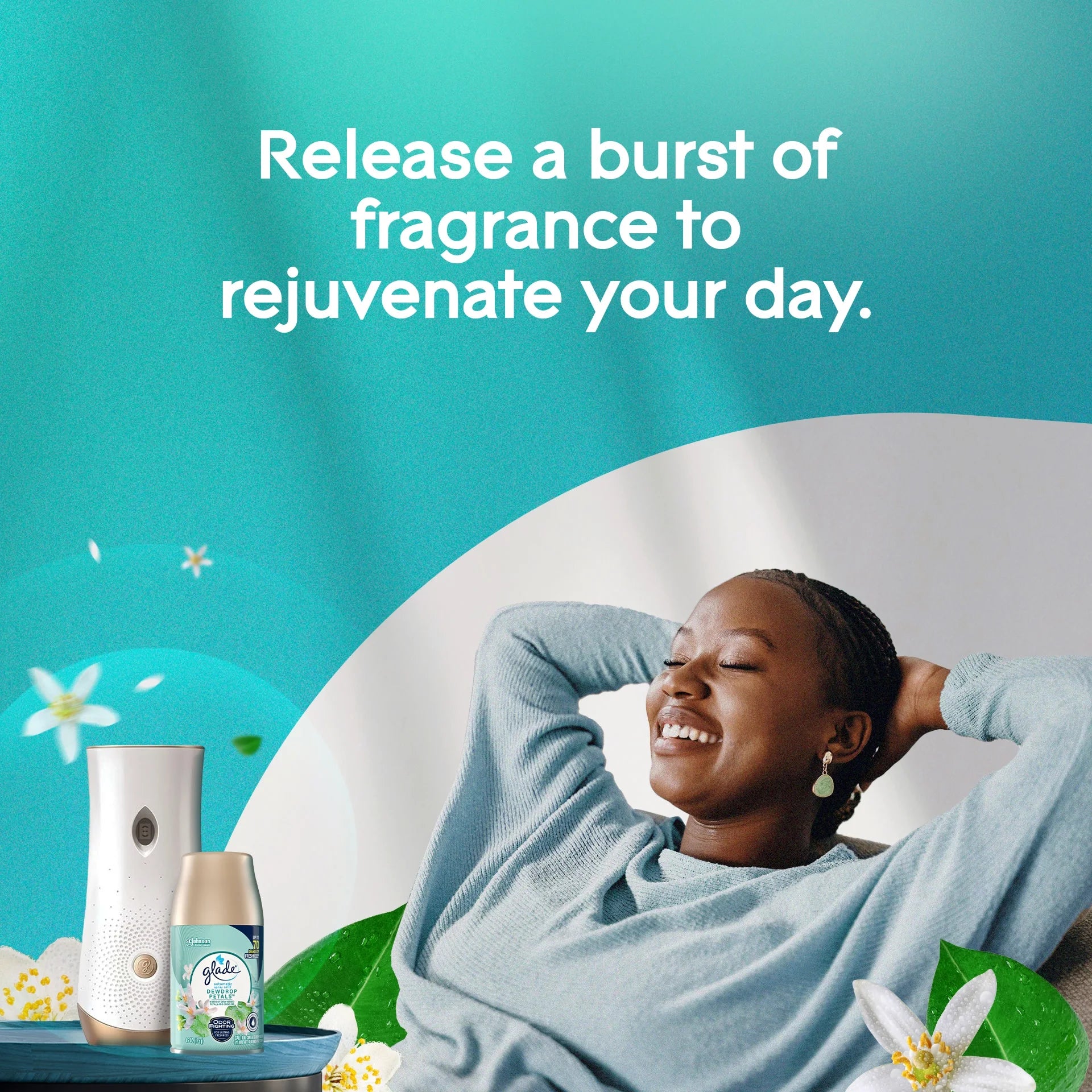 Glade Automatic Spray Air Freshener Refill, Dewdrop Petals, 6.2oz 1pk - View 5