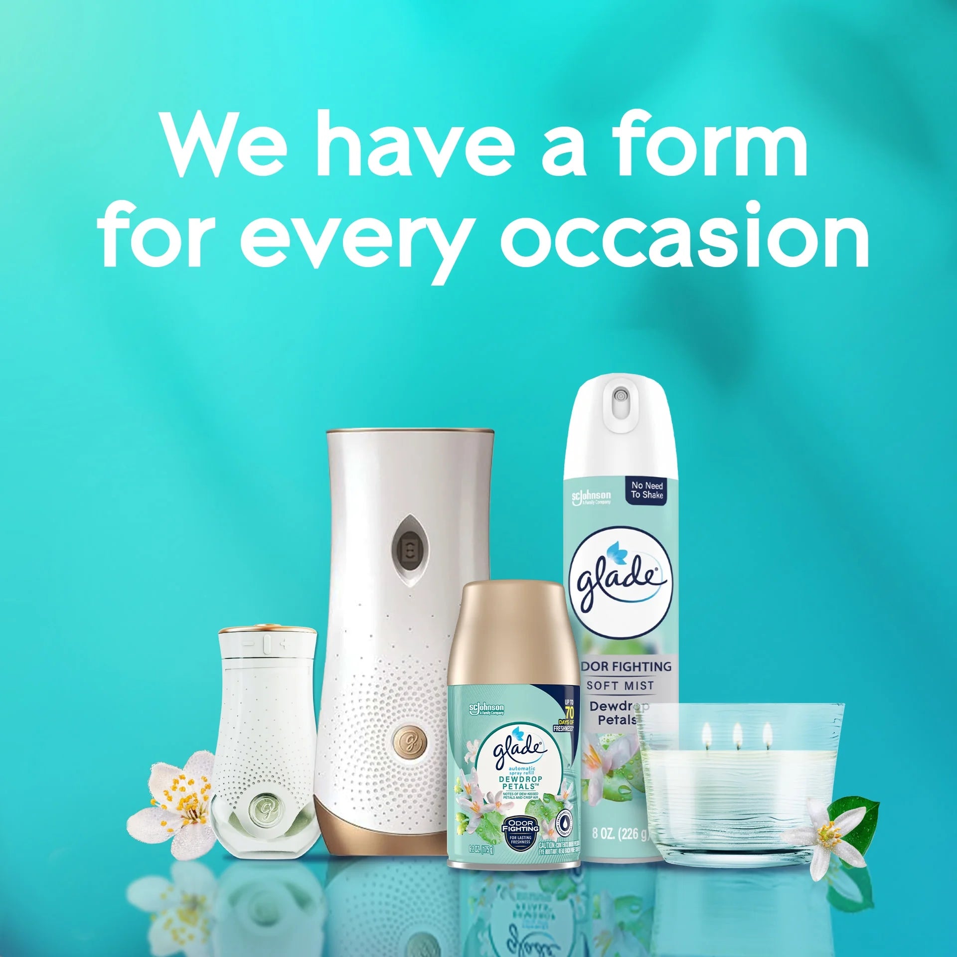 Glade Automatic Spray Air Freshener Refill, Dewdrop Petals, 6.2oz 1pk - View 6