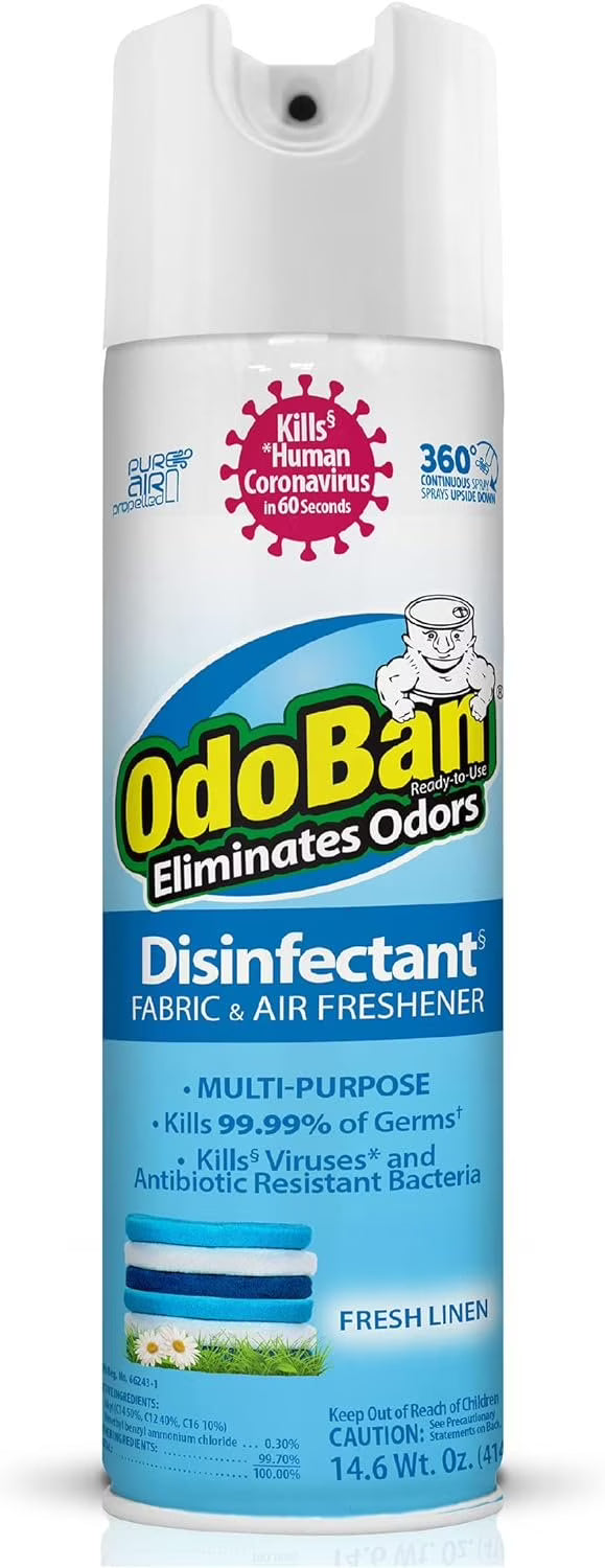 OdoBan Ready-to-Use 360-Degree Continuous Spray Disinfectant and Harsh Aroma