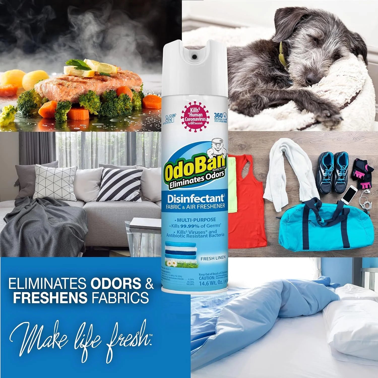 OdoBan Ready-to-Use 360-Degree Continuous Spray Disinfectant and Harsh Aroma - View 3
