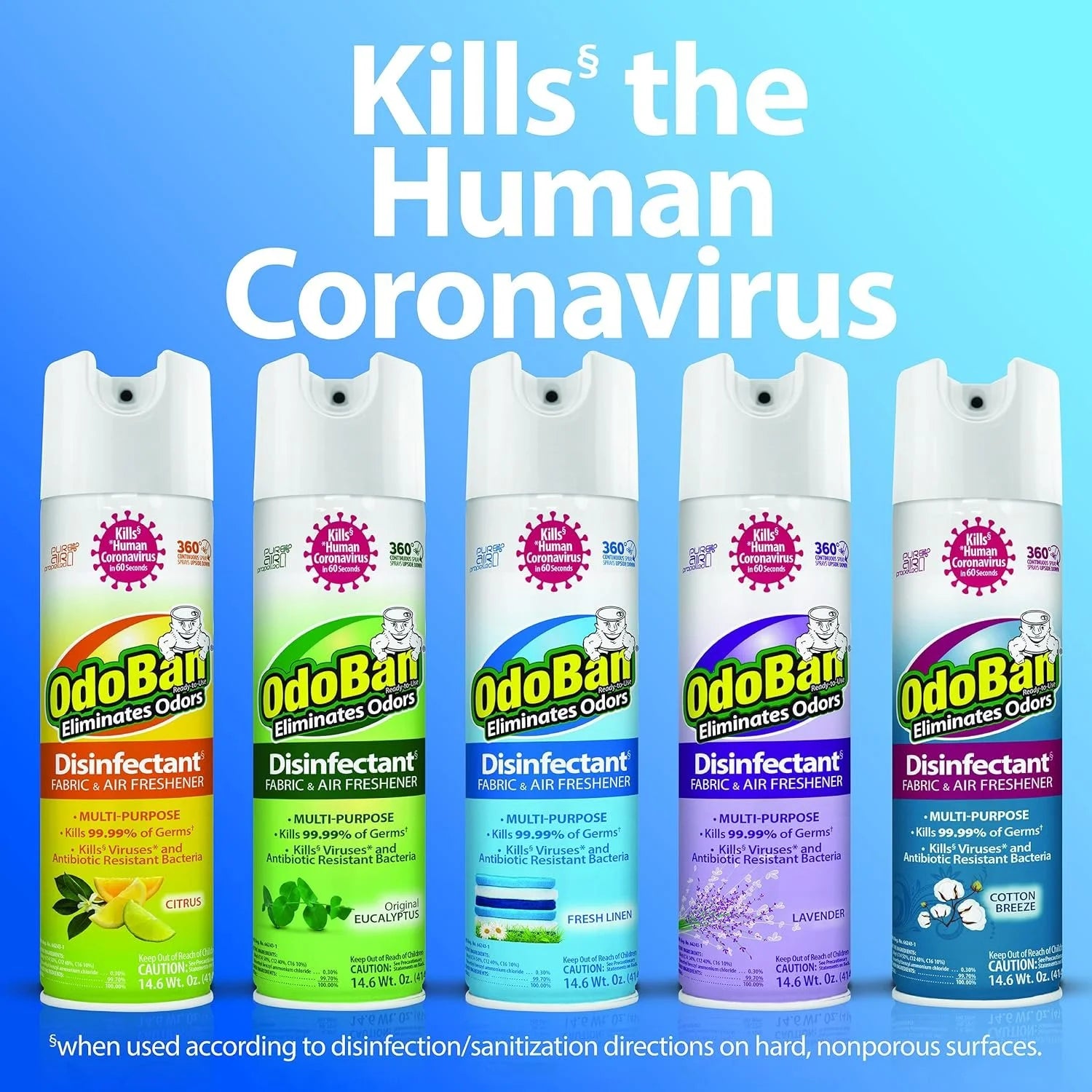 OdoBan Ready-to-Use 360-Degree Continuous Spray Disinfectant and Harsh Aroma - View 4