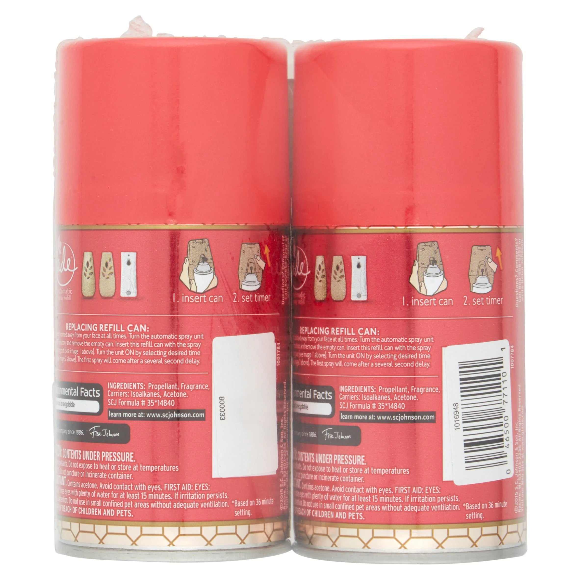 SC Johnson Glade Happy Glow Apple Cinnamon Automatic Spray Refill Value Pack, - View 4