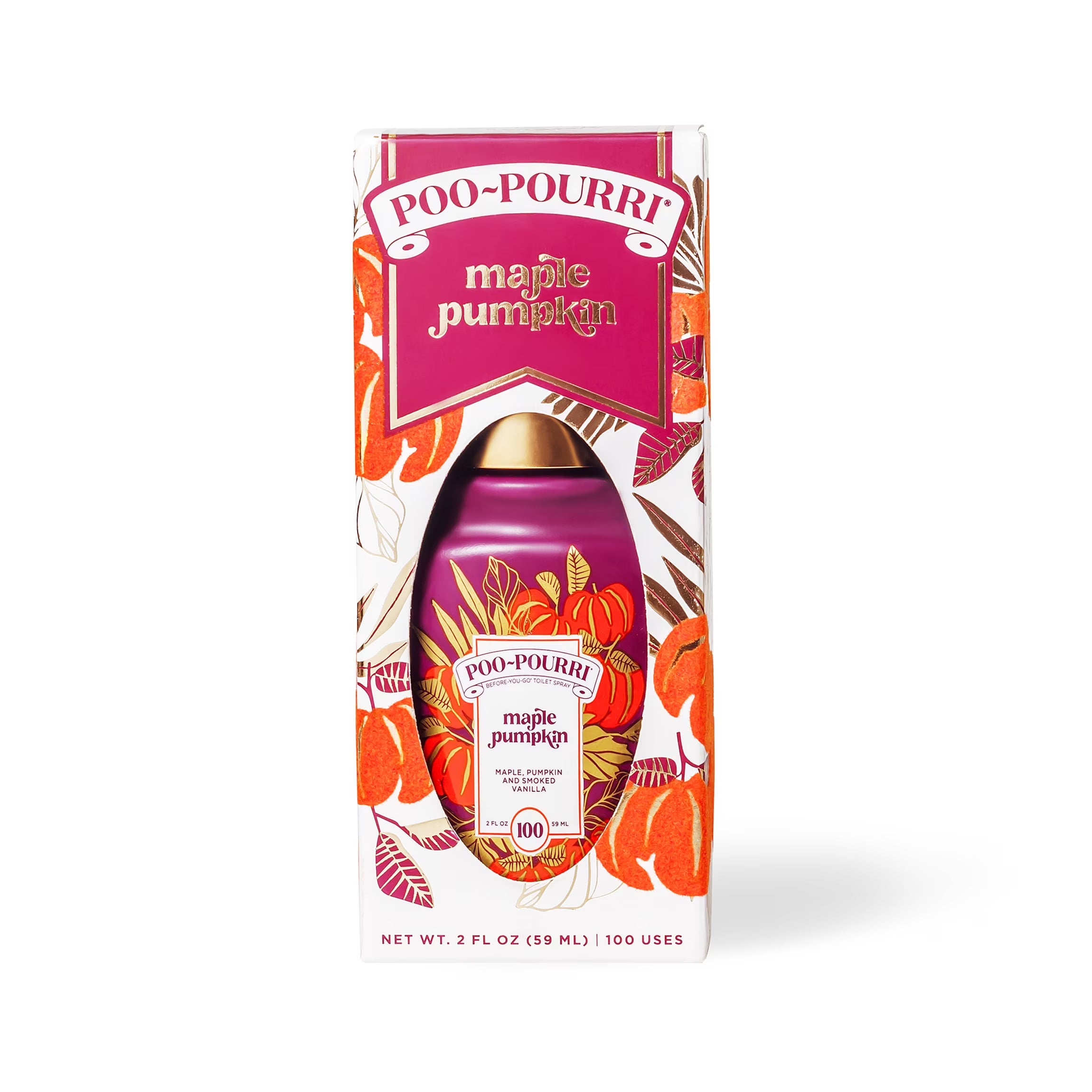 Poo-Pourri Before-You-Go Toilet Spray, Maple Pumpkin, 2 Fl Oz- Maple + Pumpkin