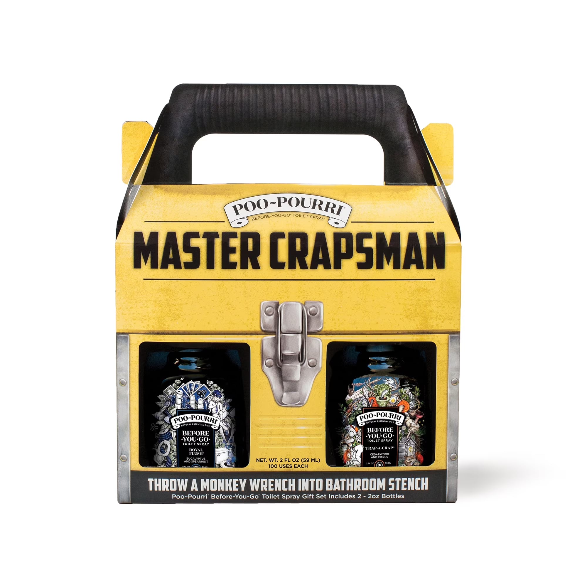 Poo-Pourri Toilet Spray, Master Crapsman Gift Set, Includes 2- 2oz Bottles