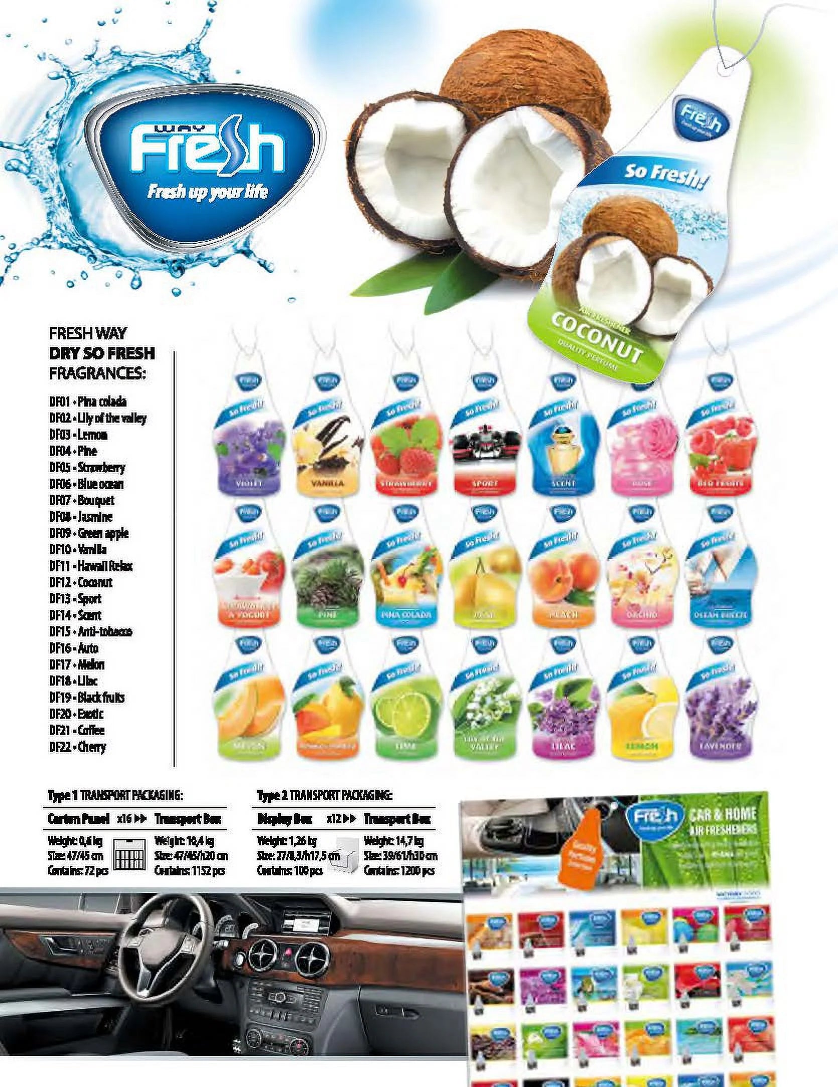 Fresh Way DF03 - Dry So Fresh Car Air Freshener (Lemon) 3 Pack - View 2
