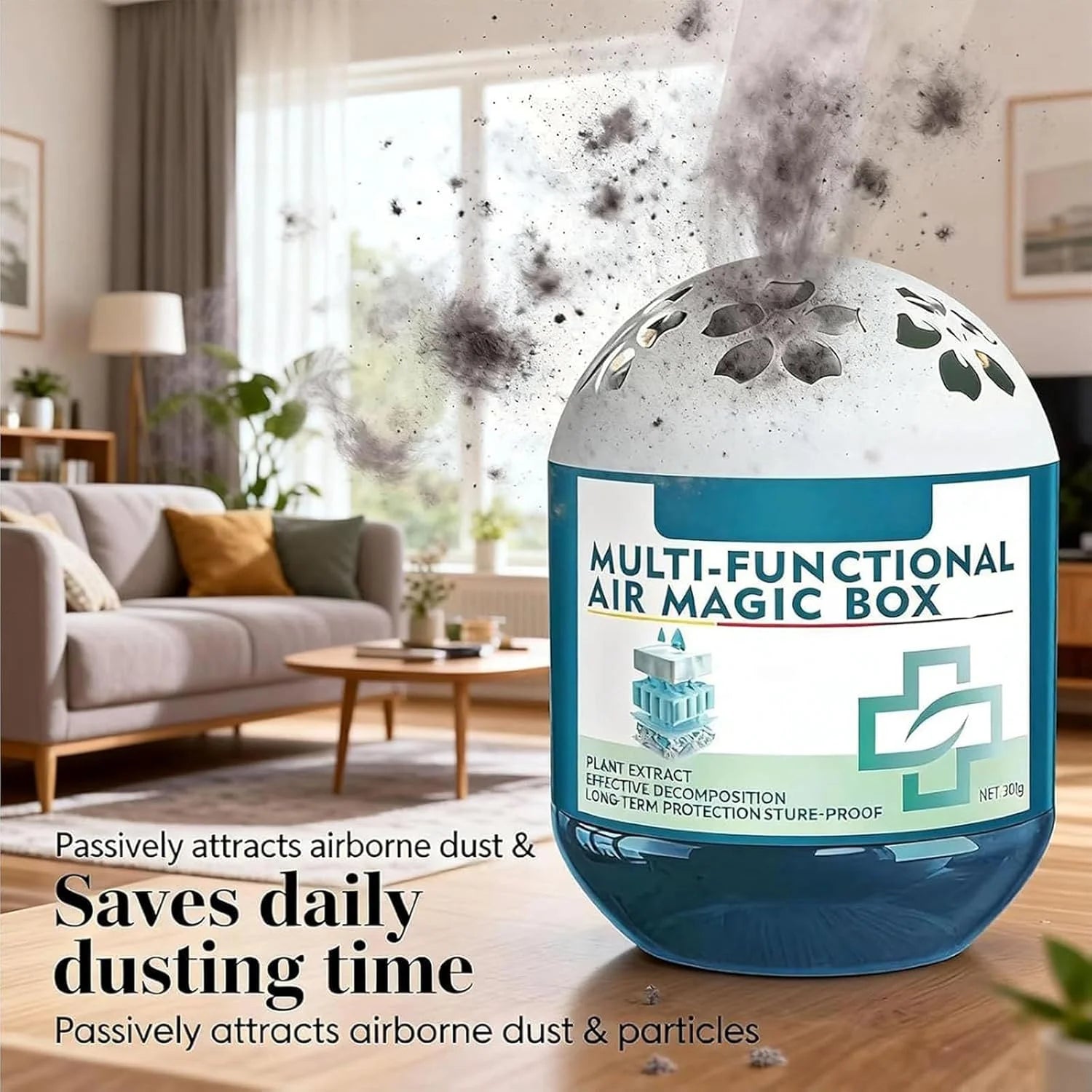 Plant Extract Air Purifying Magic Box | Automatic Dust Removal & Freshener for - View 2