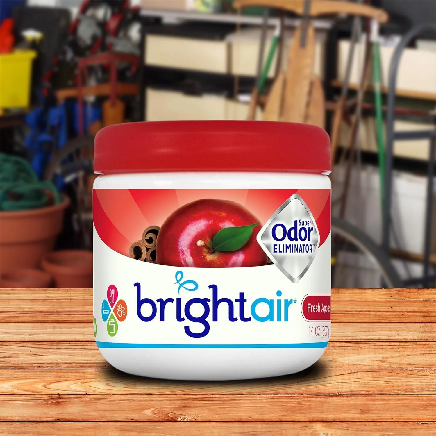 Bright Air Odor Eliminator Air Freshener & Deodorizer Gel Fresh Apples & Spice - View 2