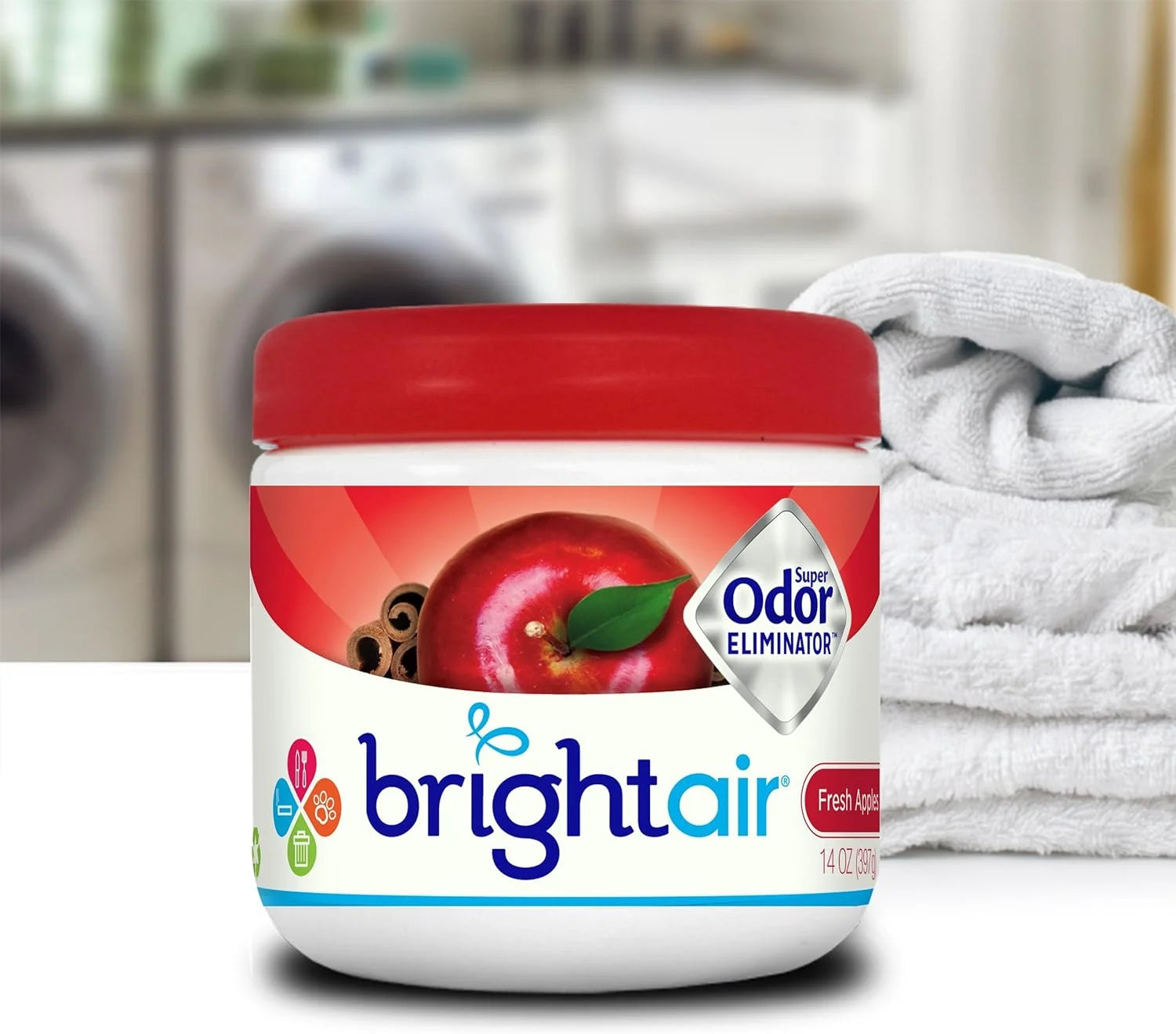 Bright Air Odor Eliminator Air Freshener & Deodorizer Gel Fresh Apples & Spice - View 3