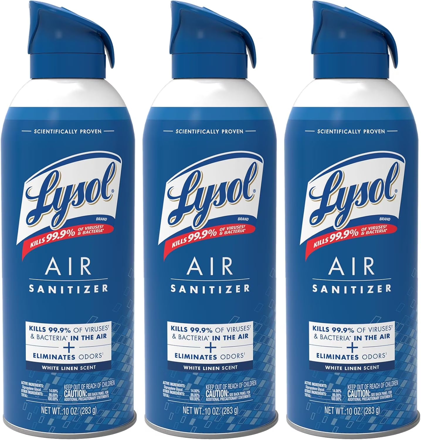 Lysol Air Sanitizer Spray, For Air Sanitization and Odor Elimination, White