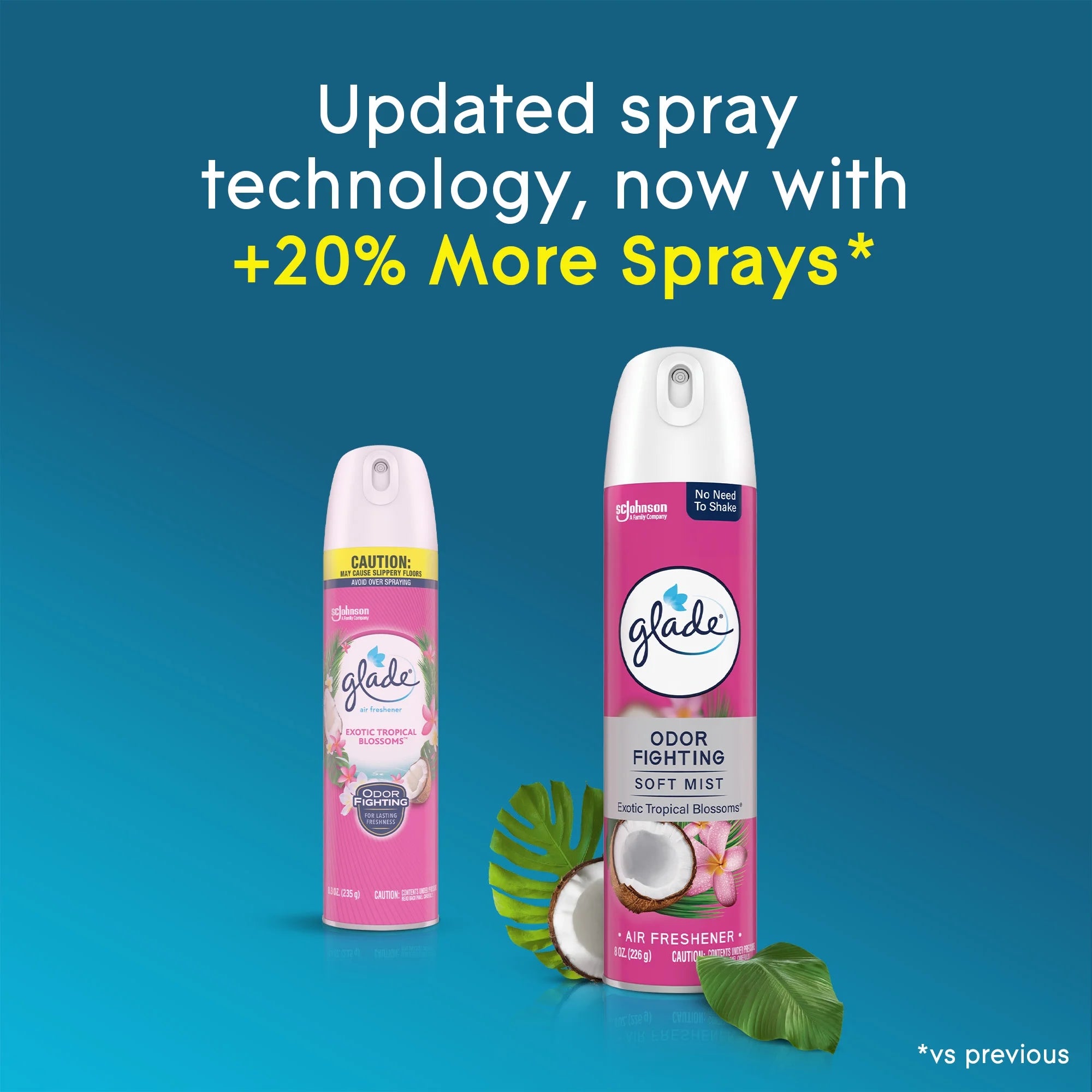 Glade Odor Fighting Fragrance Air Freshener Aerosol Spray Value Pack, Tropical - View 3
