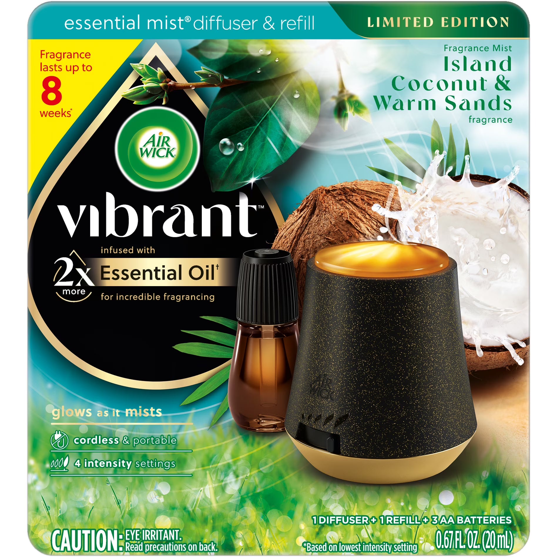 Air Wick Essential Mist Vibrant Scented Oil Air Freshener Diffuser Starter Kit,