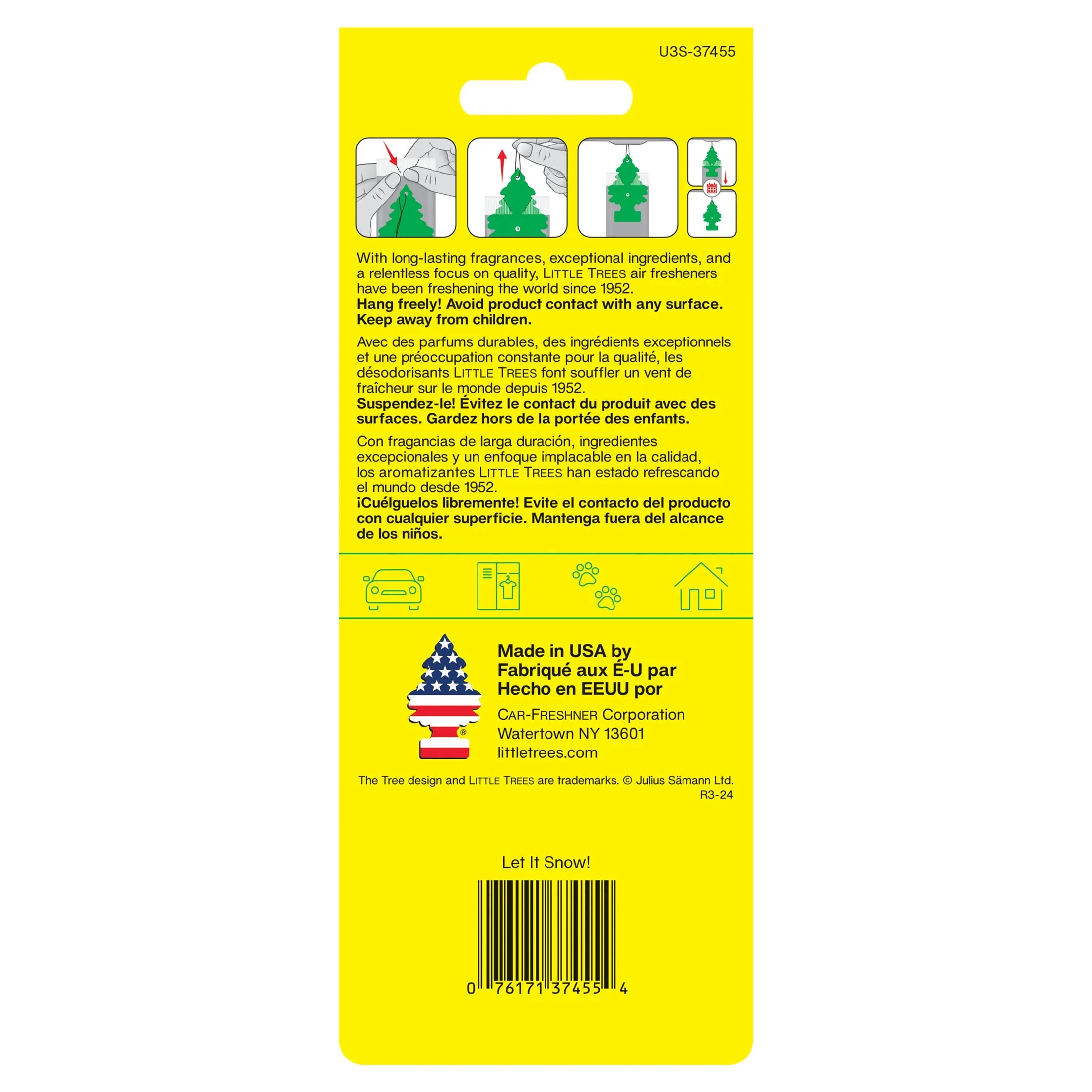 Little Trees Air Freshener Let It Snow! Fragrance 3-Pack - View 2