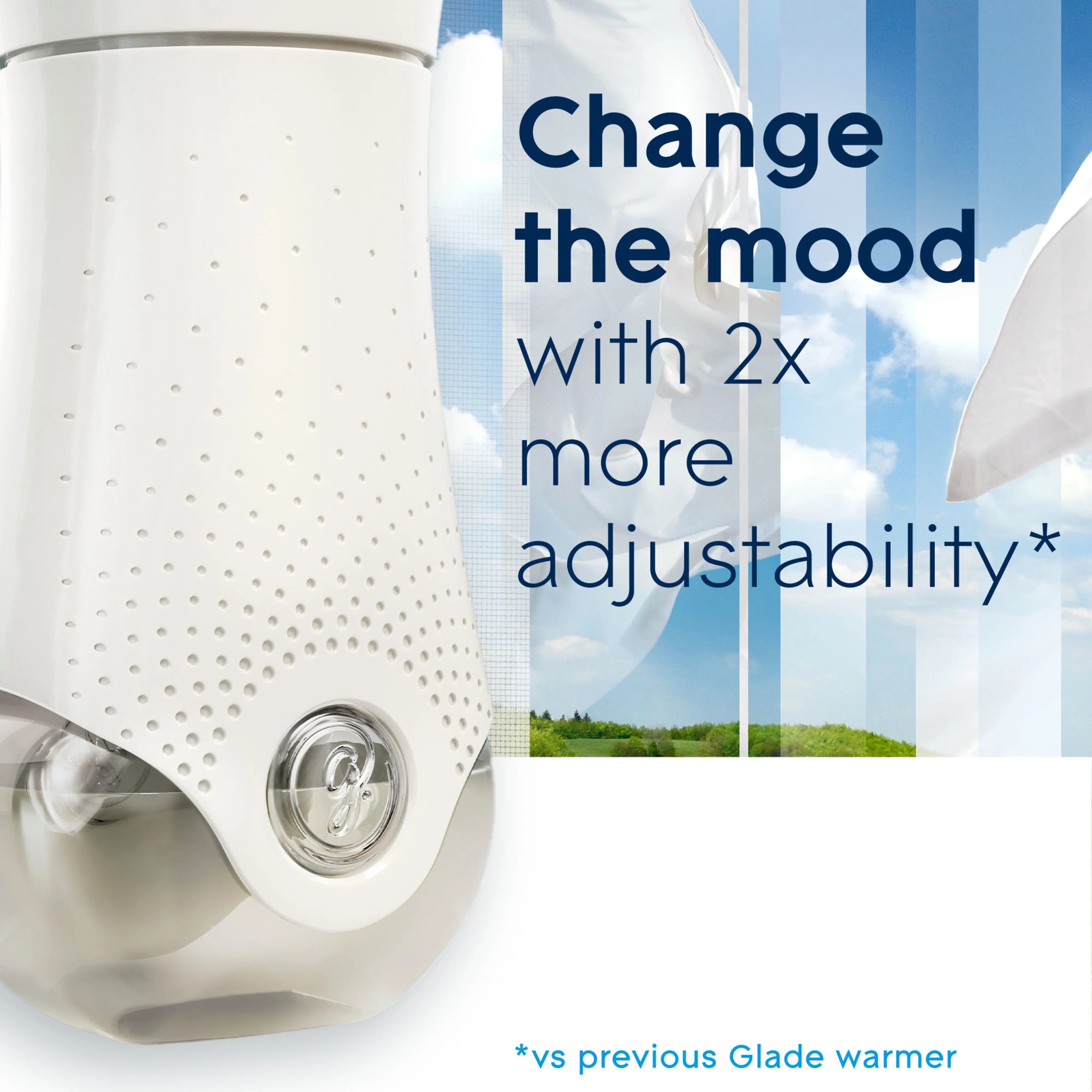 Glade PlugIns Scented Oil Warmer + 2 Refills, Air Freshener, Clean Linen™, 2 x - View 2