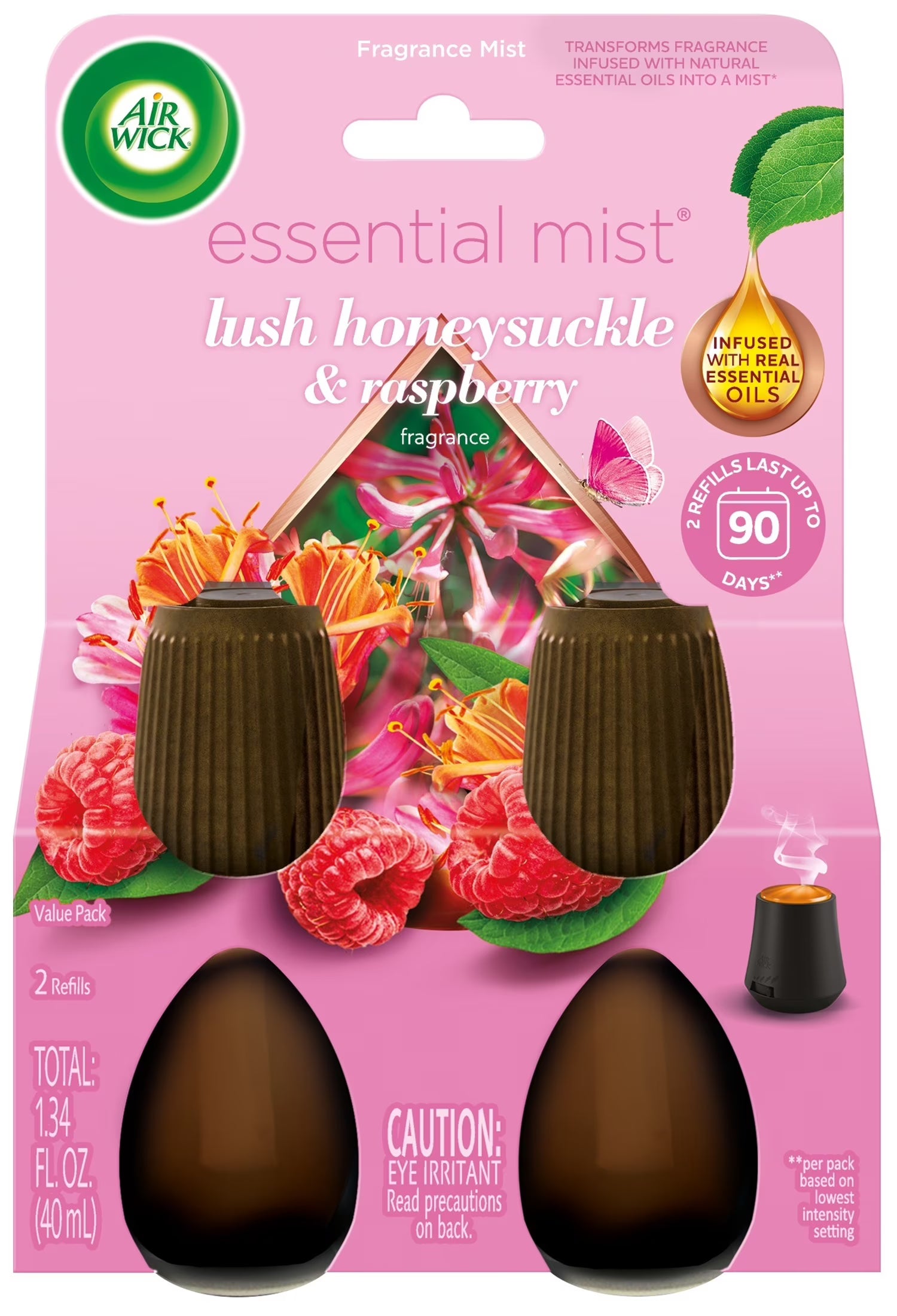 Air Wick Essential Mist Scented Oil Air Freshener Diffuser Refills, Lush
