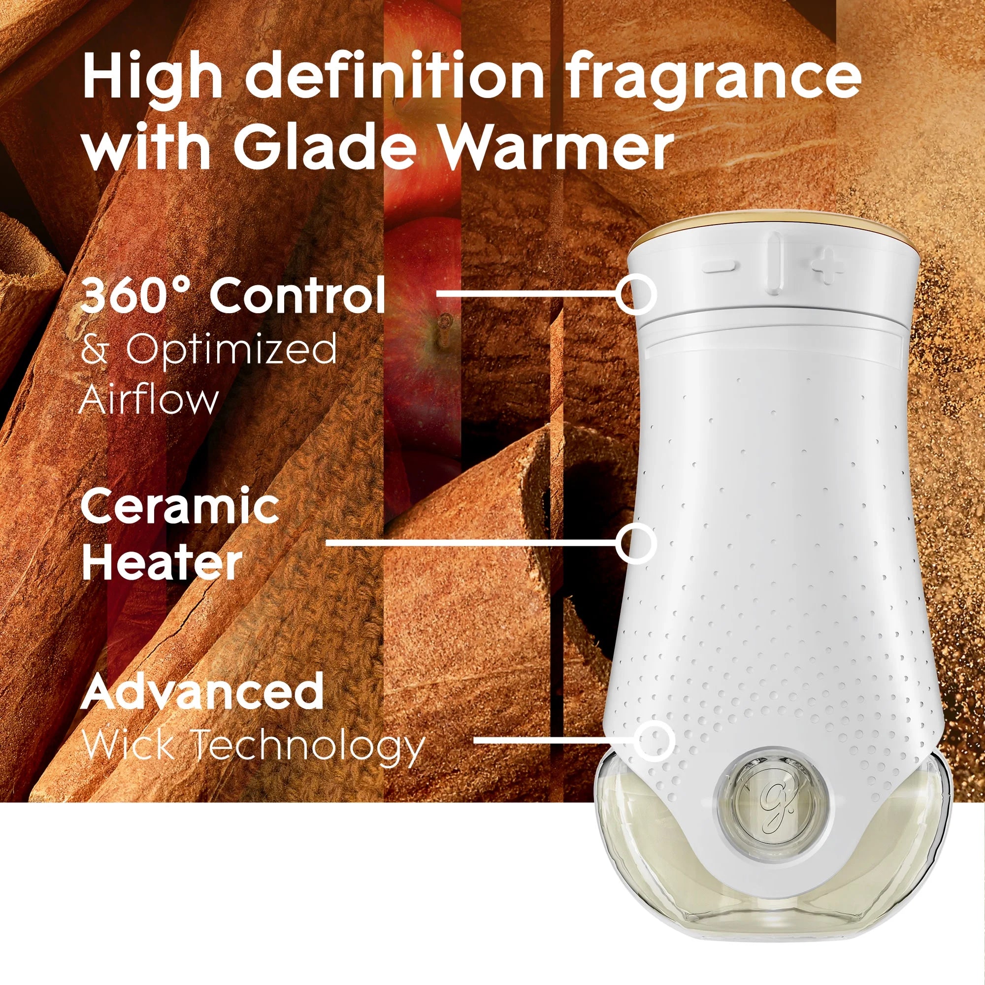 Glade PlugIns Scented Oil 5 Refills, Air Freshener, Apple Cinnamon, Essential - View 5