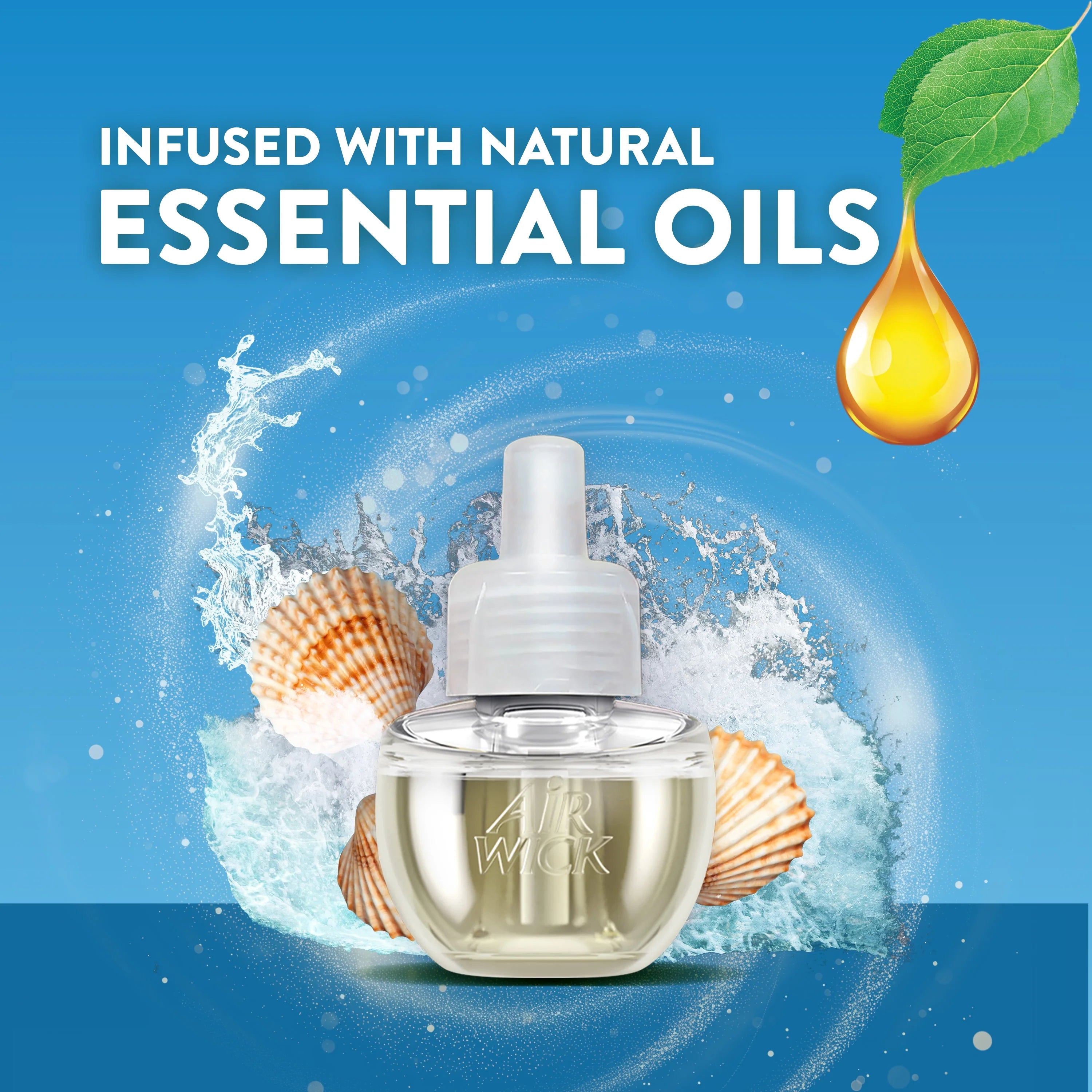 Air Wick Plug-In Scented Oil Air Freshener Warmer Refills, Calming Sea Spray - View 3