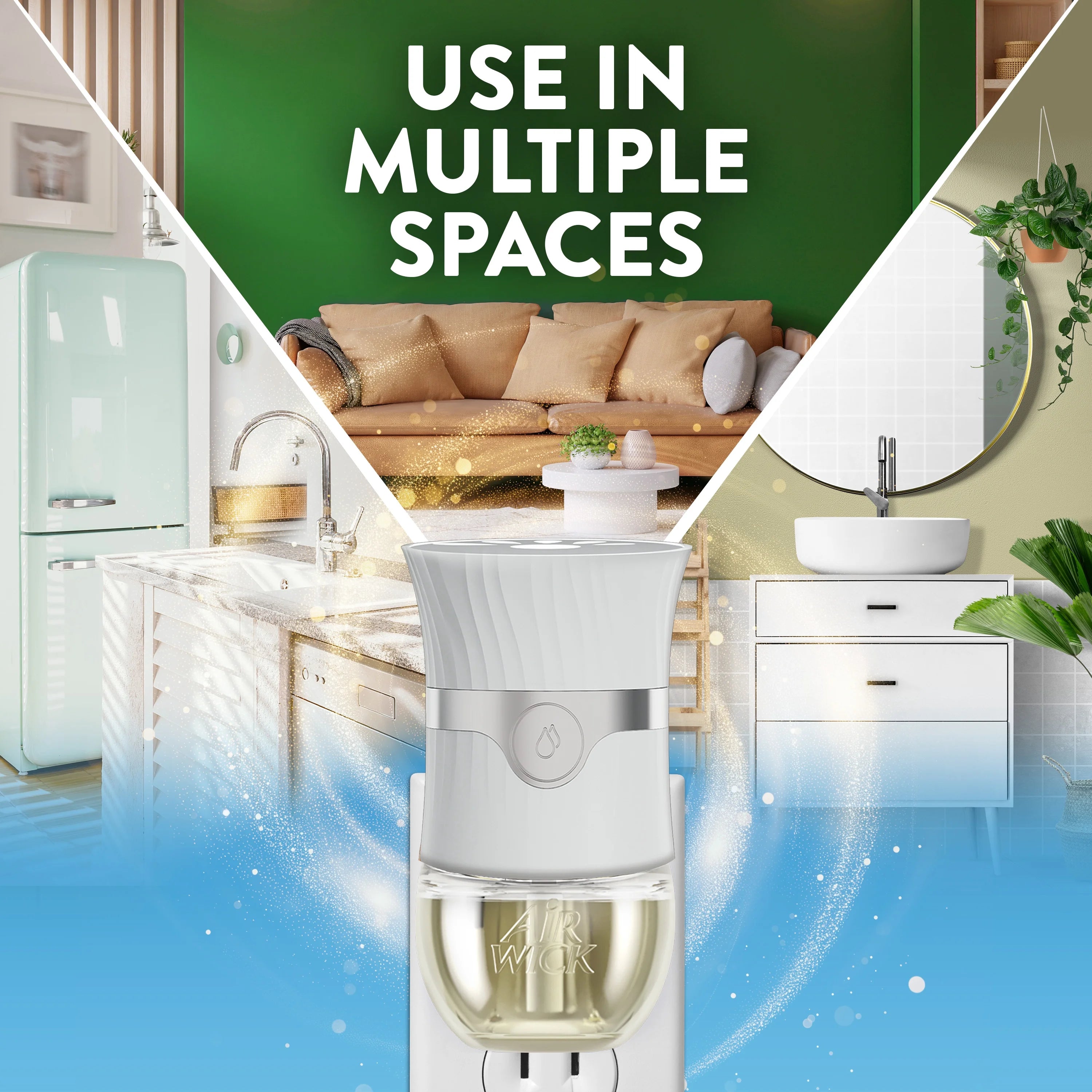 Air Wick Plug-In Scented Oil Air Freshener Warmer Refills, Calming Sea Spray - View 5