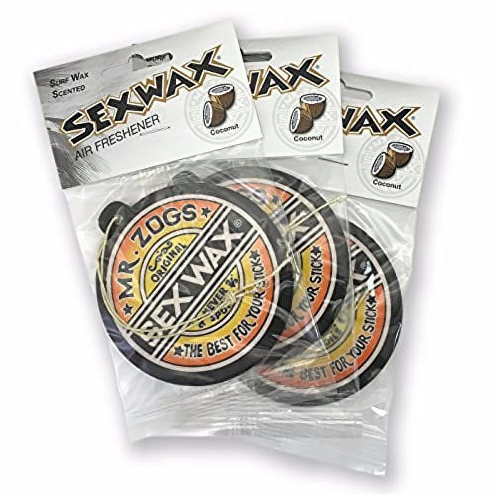 Sex Wax Long-Lasting Automotive Air Fresheners, Coconut, (3 Pack) - View 2
